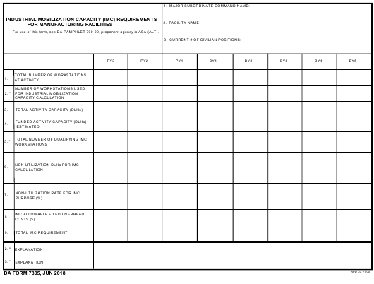 da Form 7805 fillable