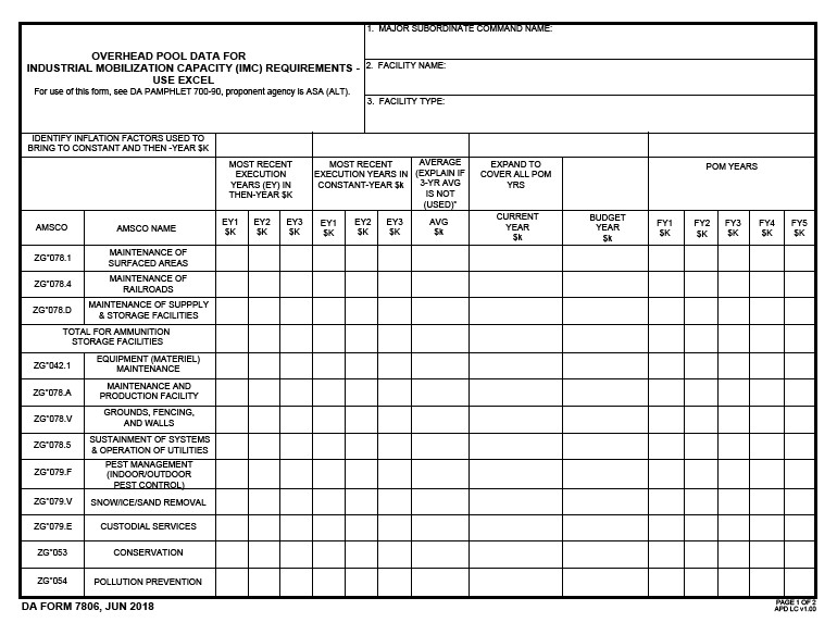 da Form 7806 fillable