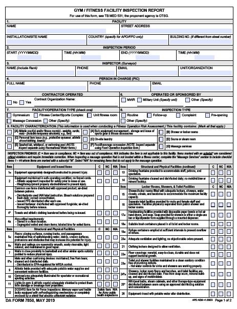 da Form 7850 fillable