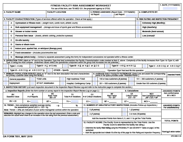 da Form 7851 fillable