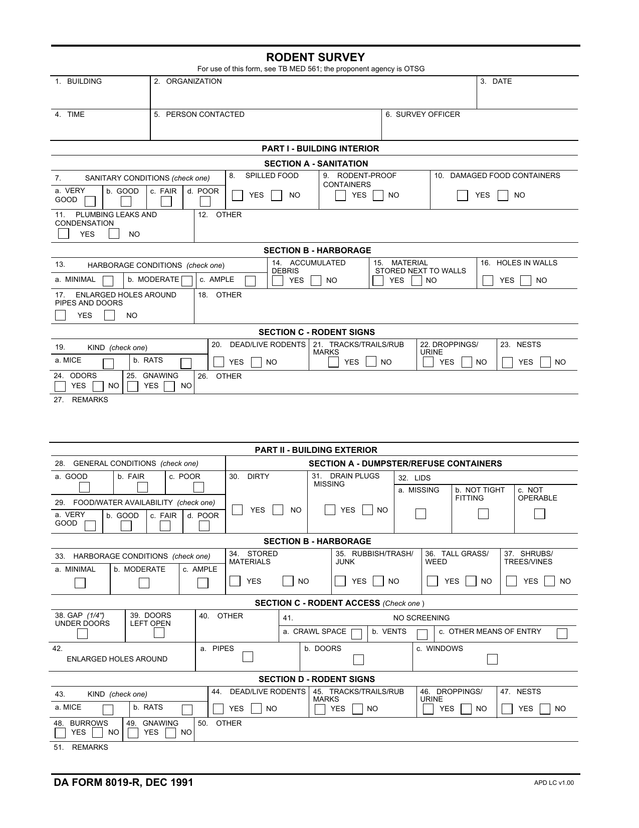 da Form 8019-R fillable