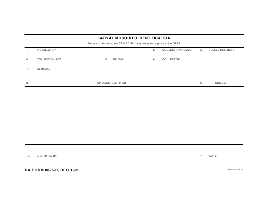 da Form 8025-R fillable