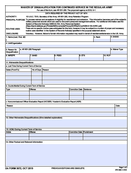 da Form 3072 fillable