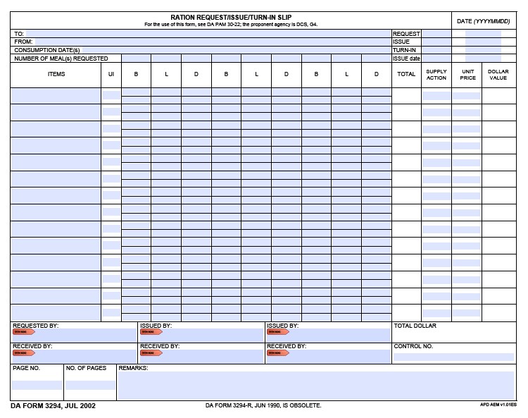 da Form 3294 fillable