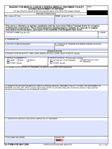 da Form 4159 fillable