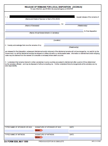 da Form 5330 fillable