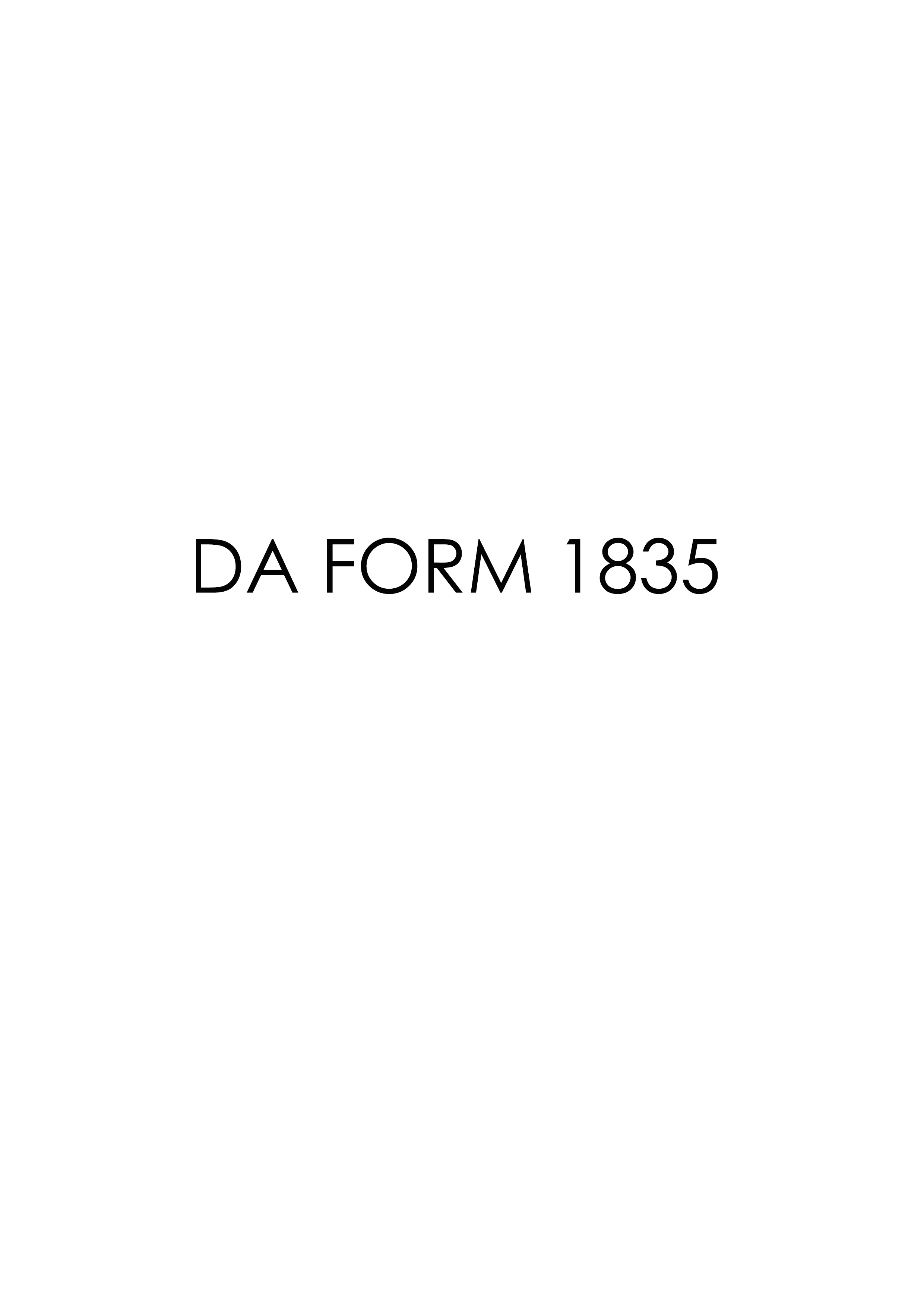 da Form 1835 fillable