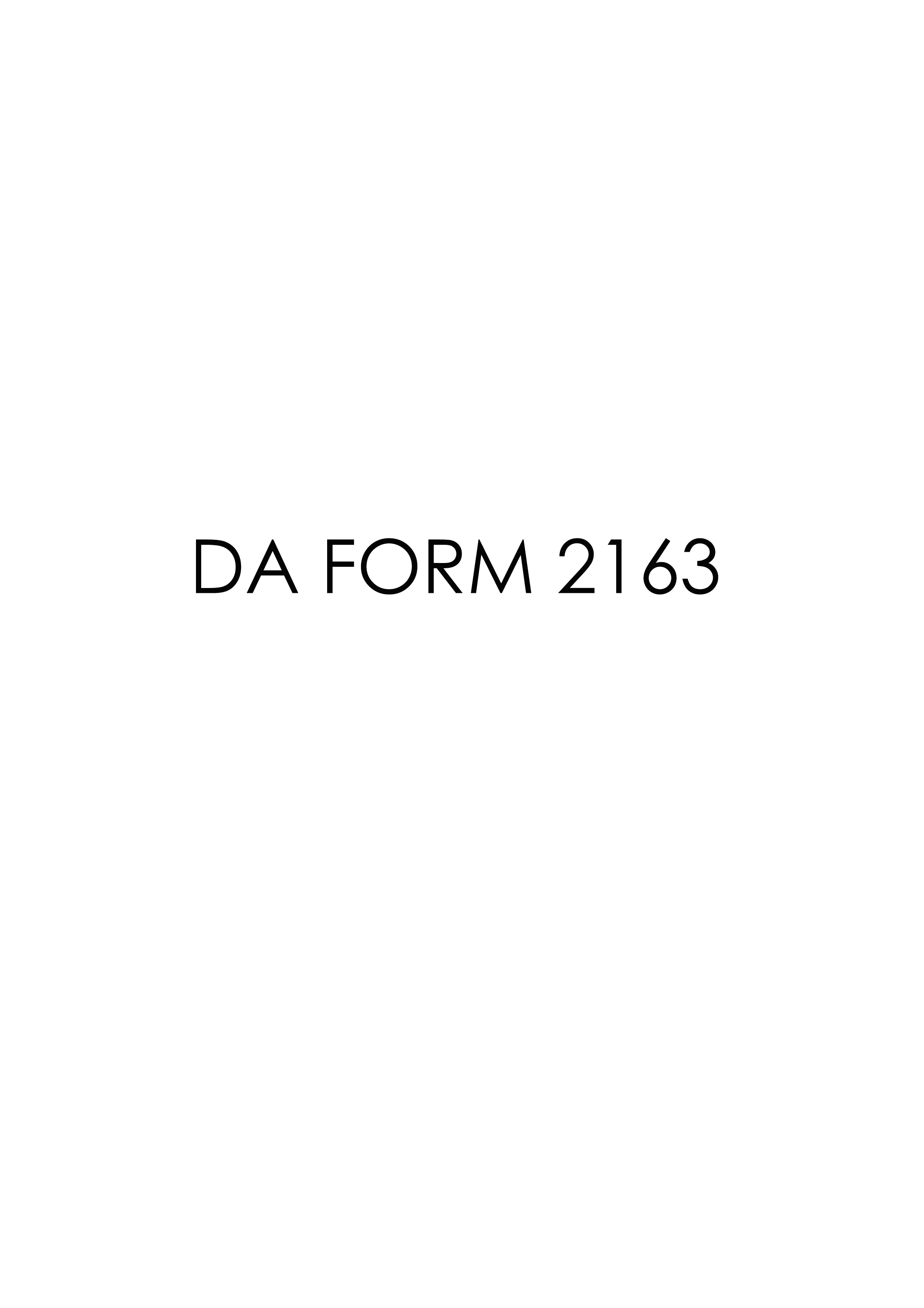 da Form 2163 fillable