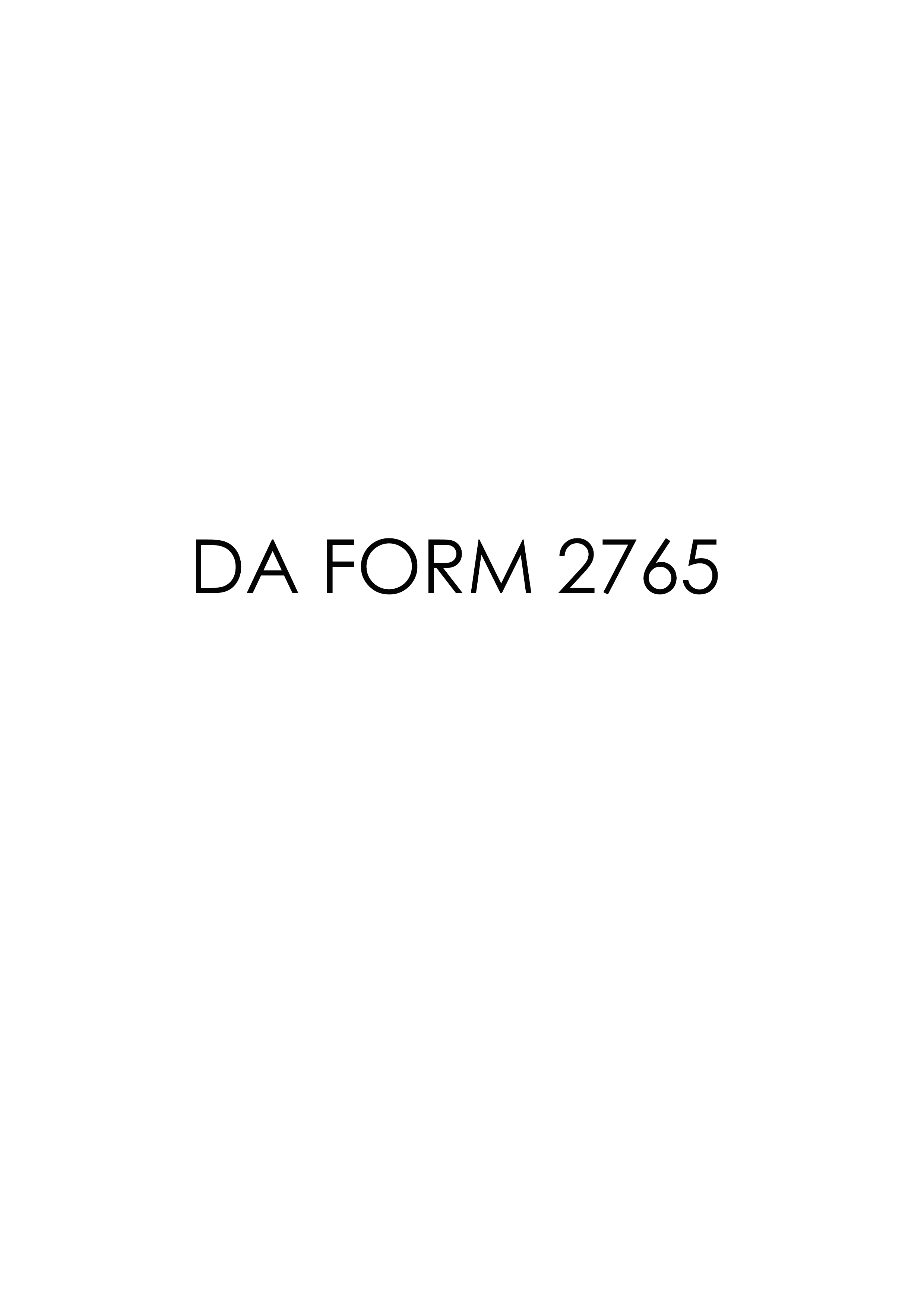da Form 2765 fillable