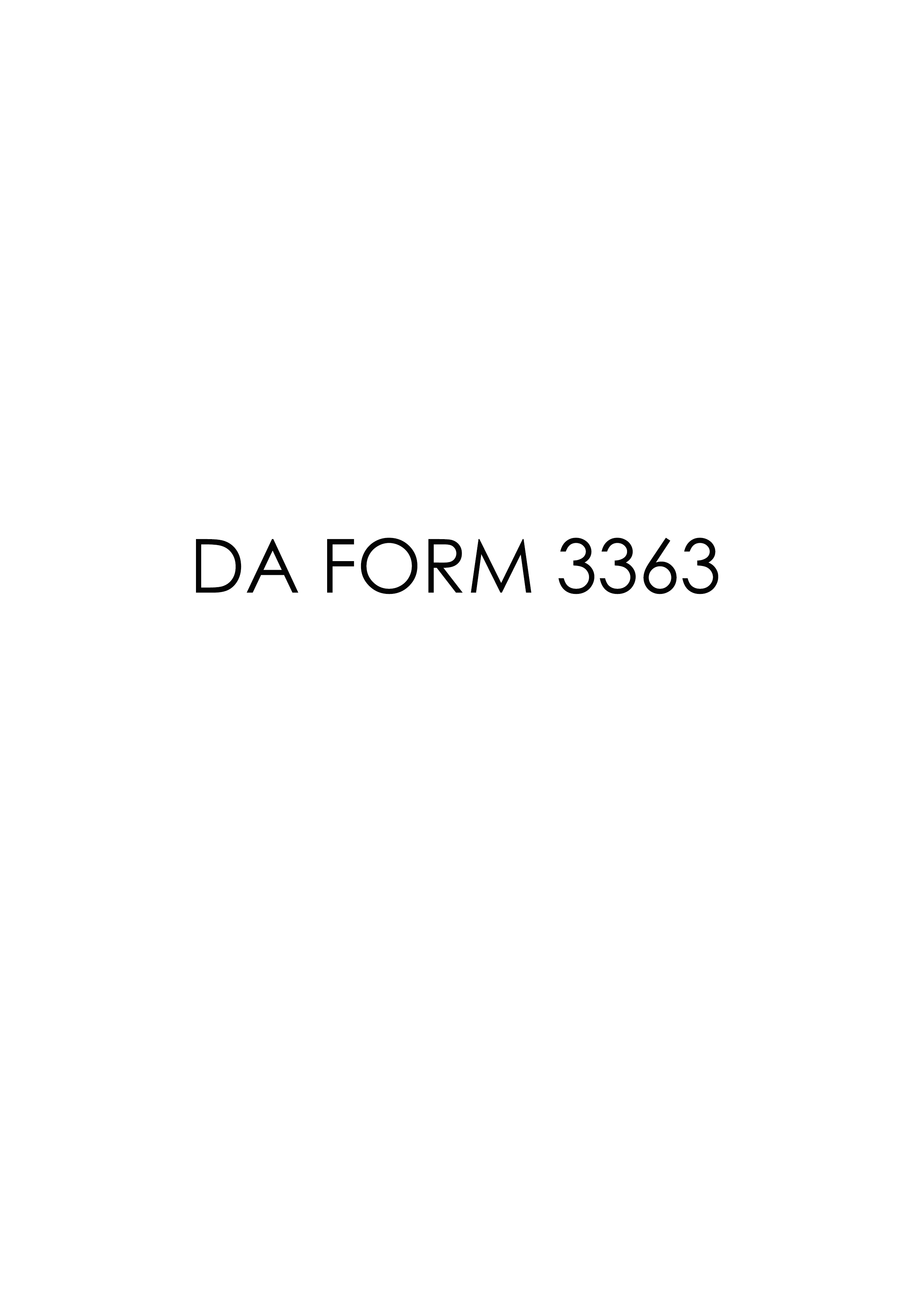 da Form 3363 fillable