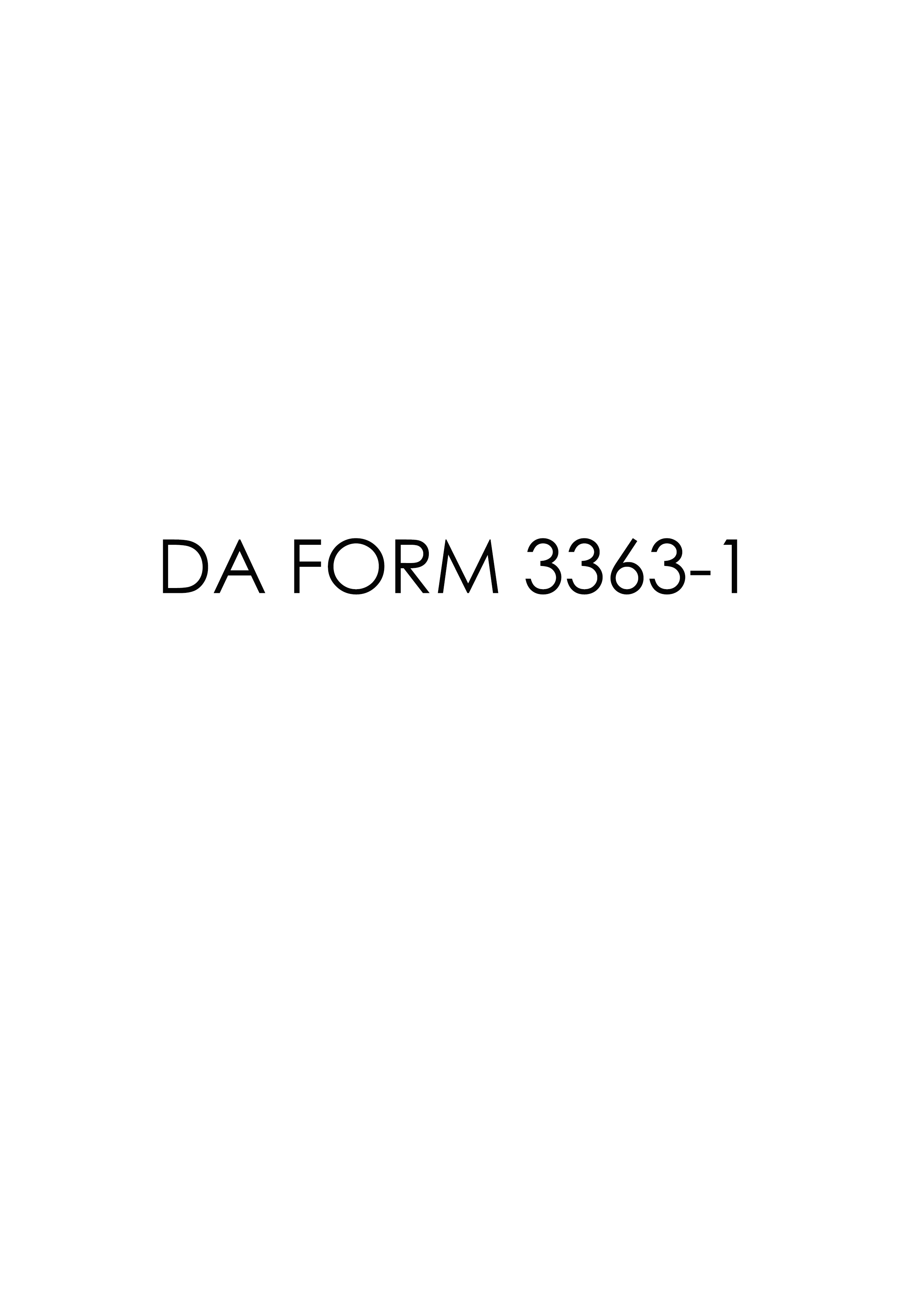 da Form 3363-1 fillable