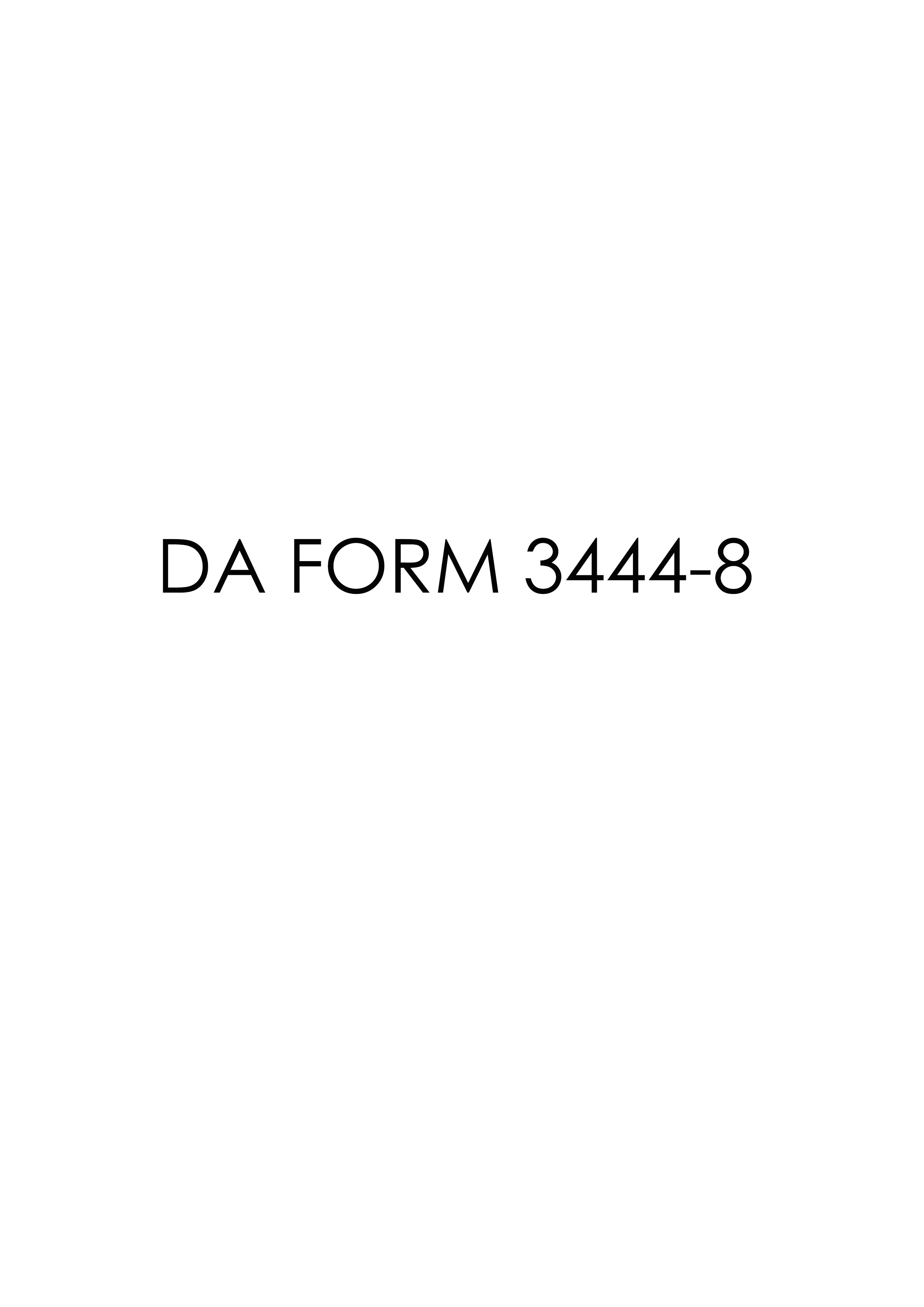 da Form 3444-8 fillable