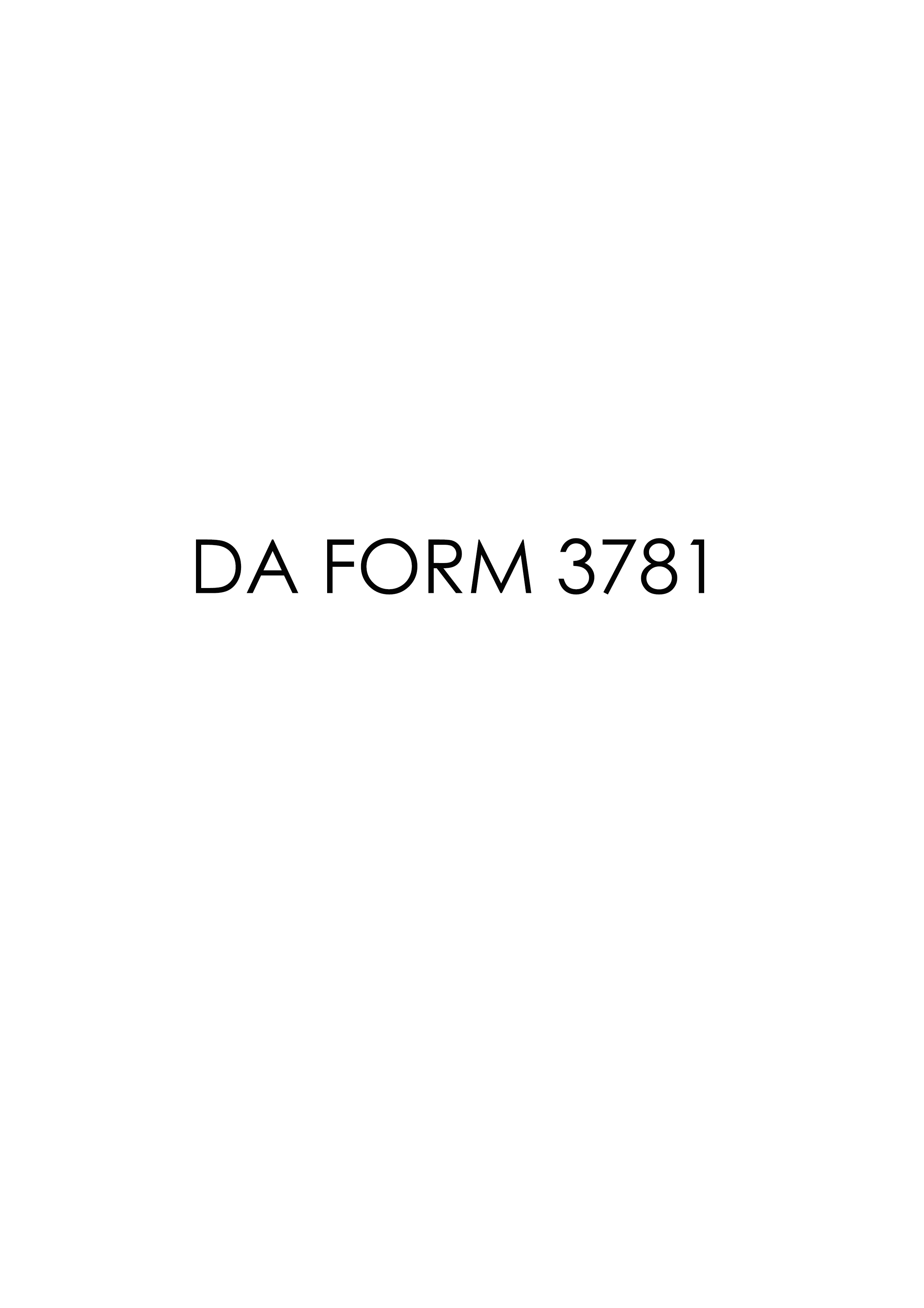 da Form 3781 fillable