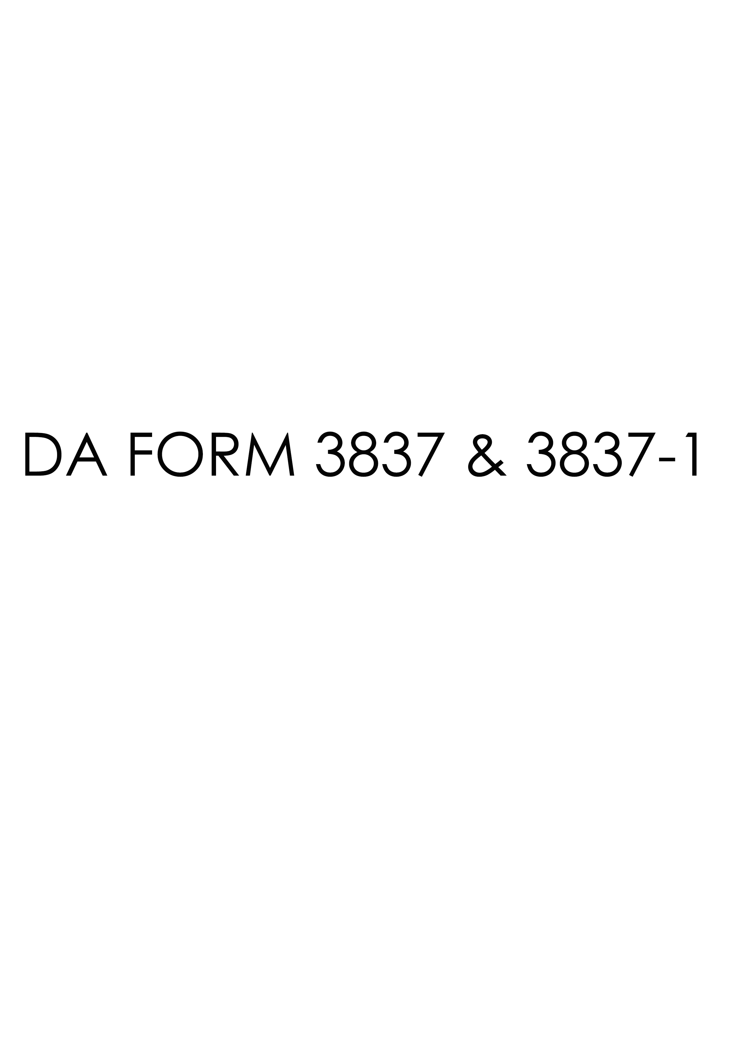 da Form 3837 & 3837-1 fillable