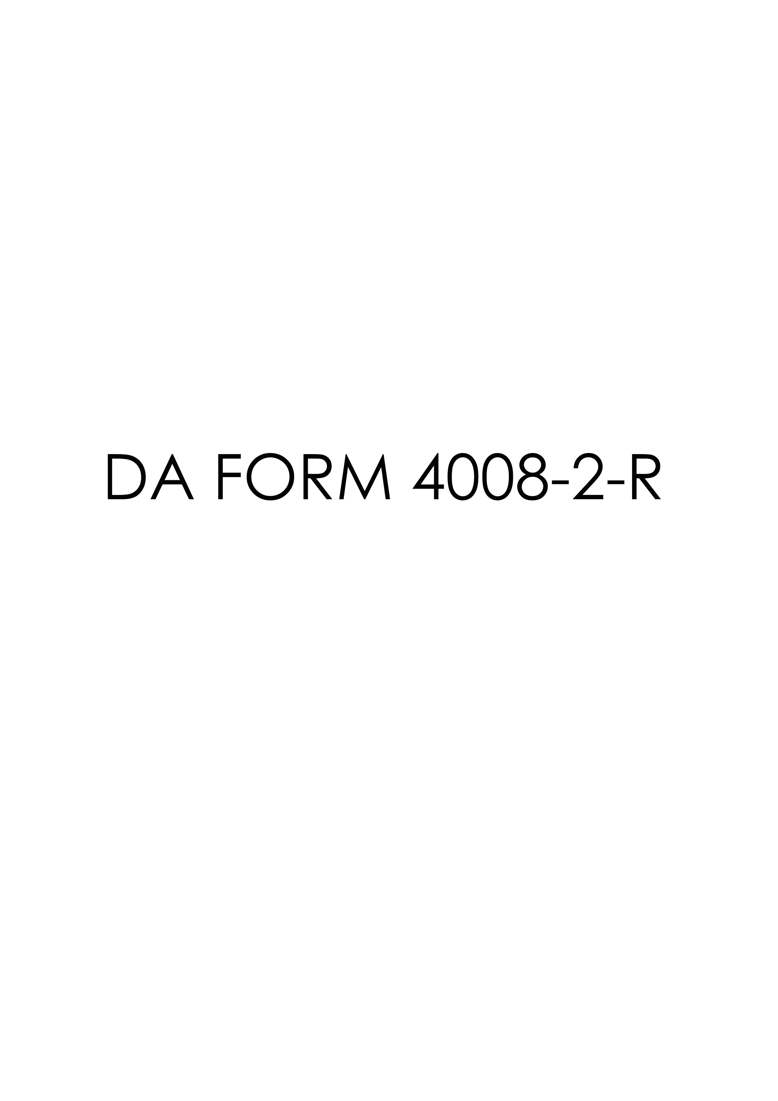 da Form 4008-2-R fillable