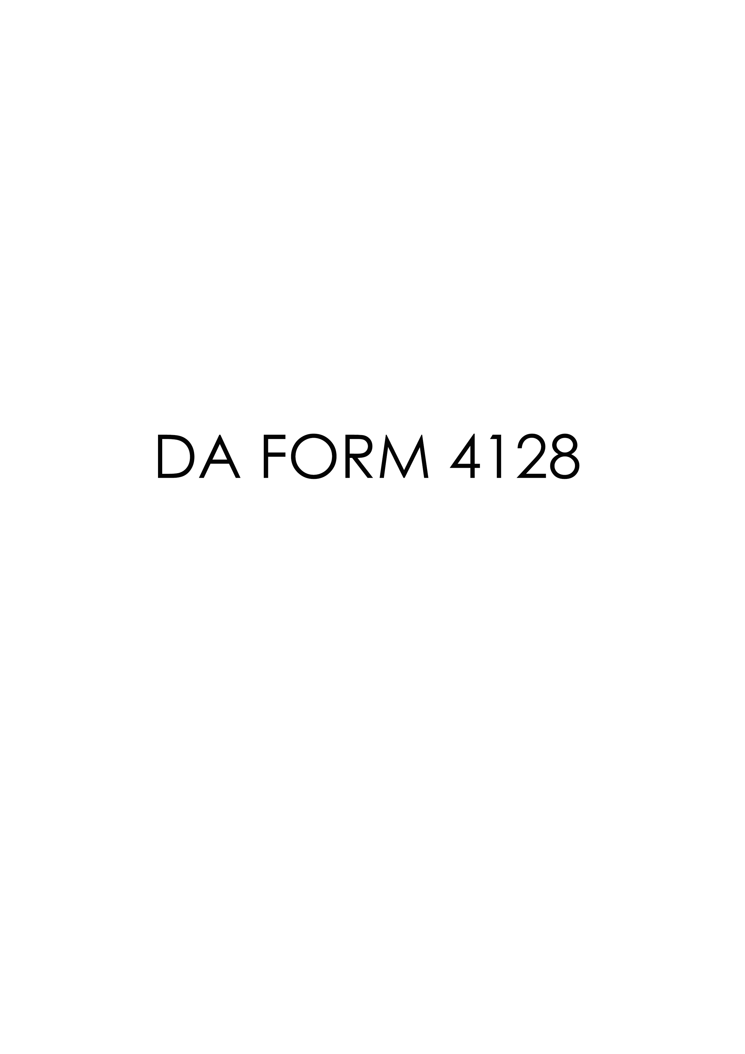 da Form 4128 fillable