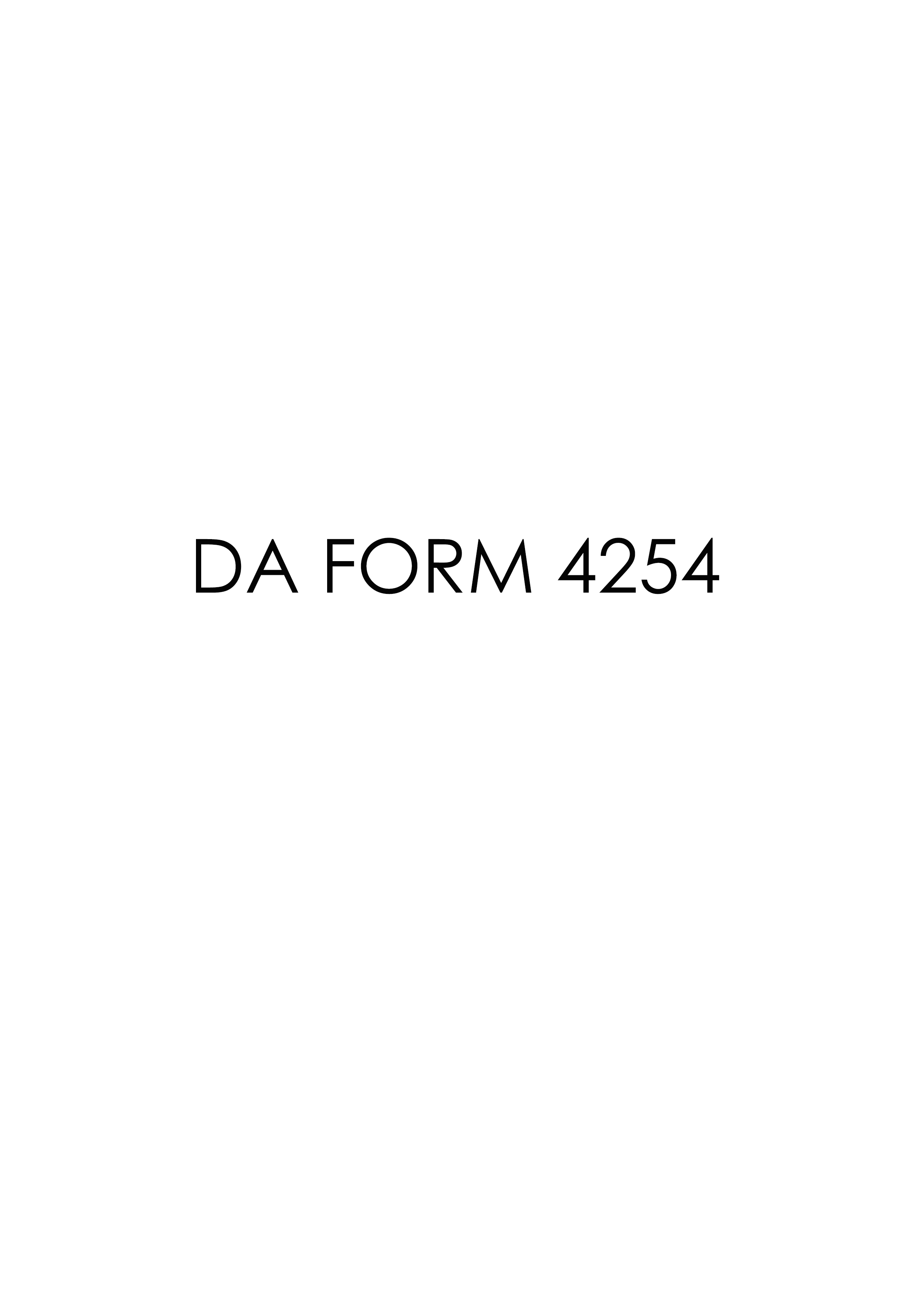 da Form 4254 fillable