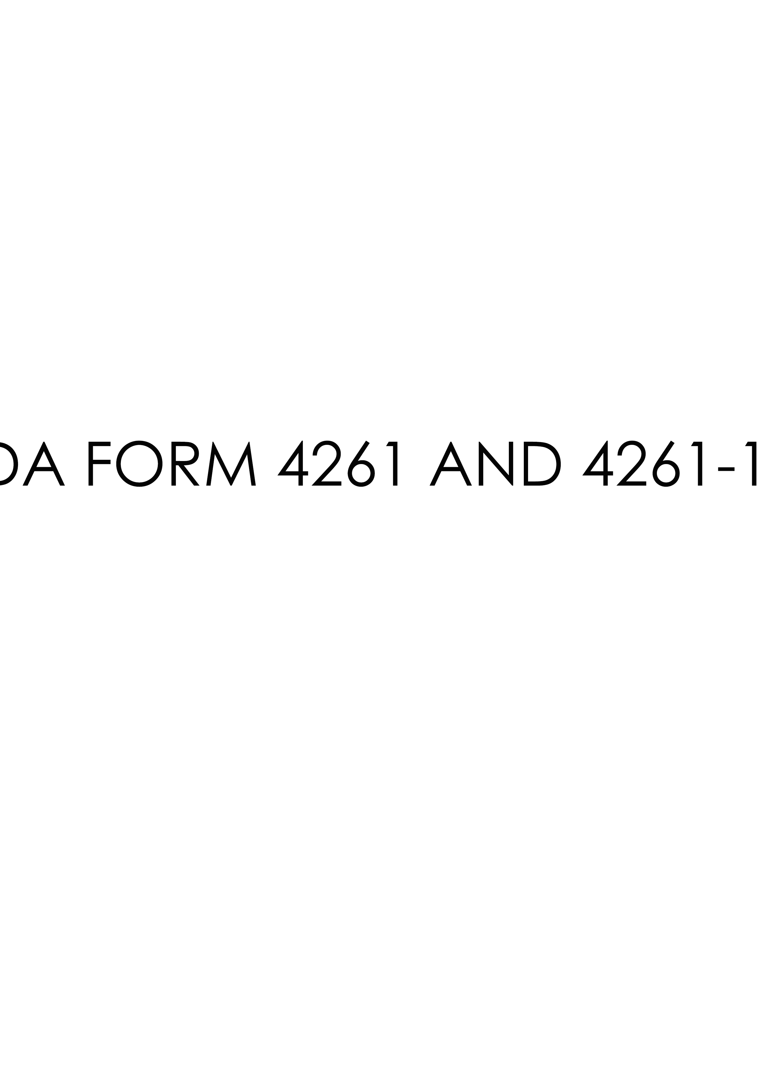 da Form 4261 AND 4261-1 fillable