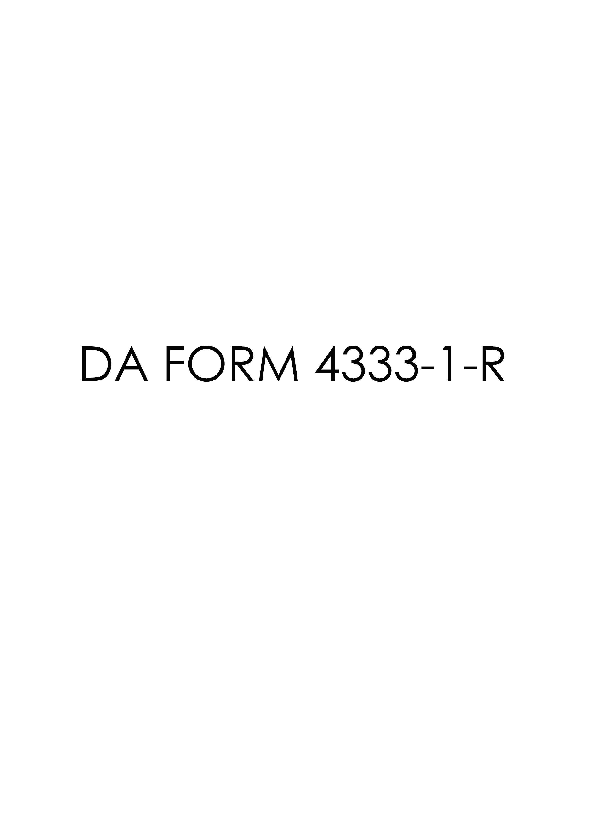 da Form 4333-1-R fillable