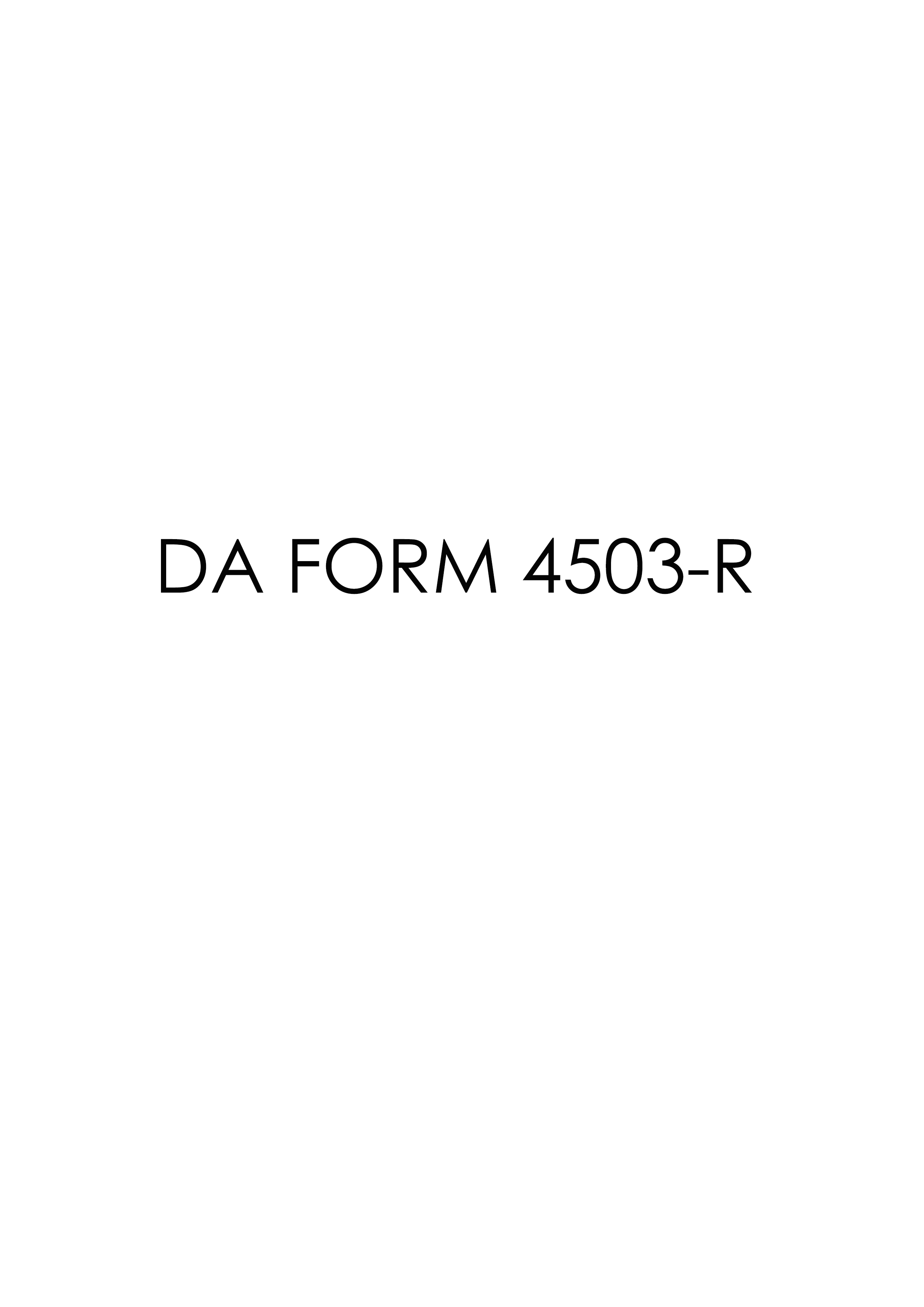 da Form 4503-R fillable