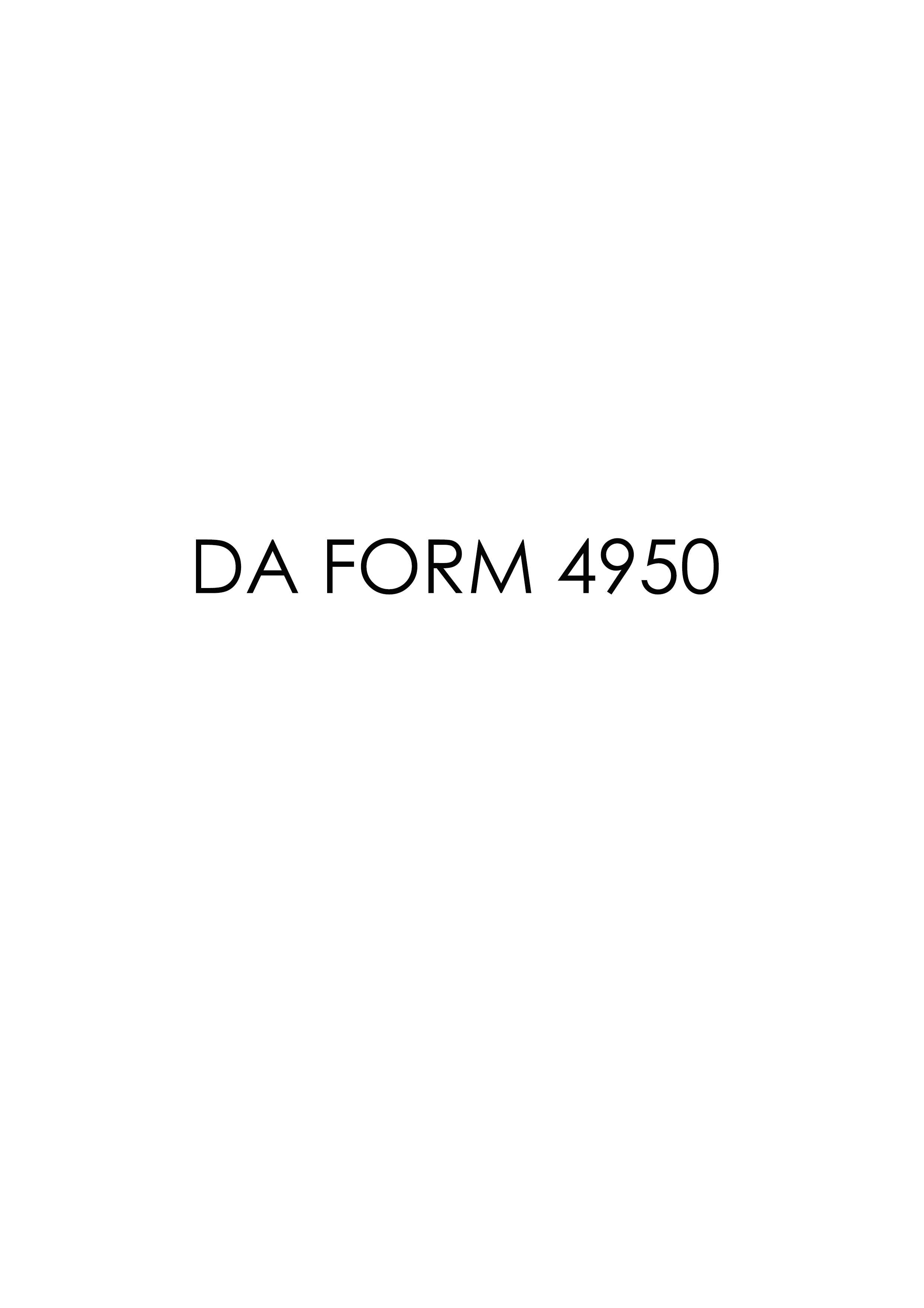 da Form 4950 fillable