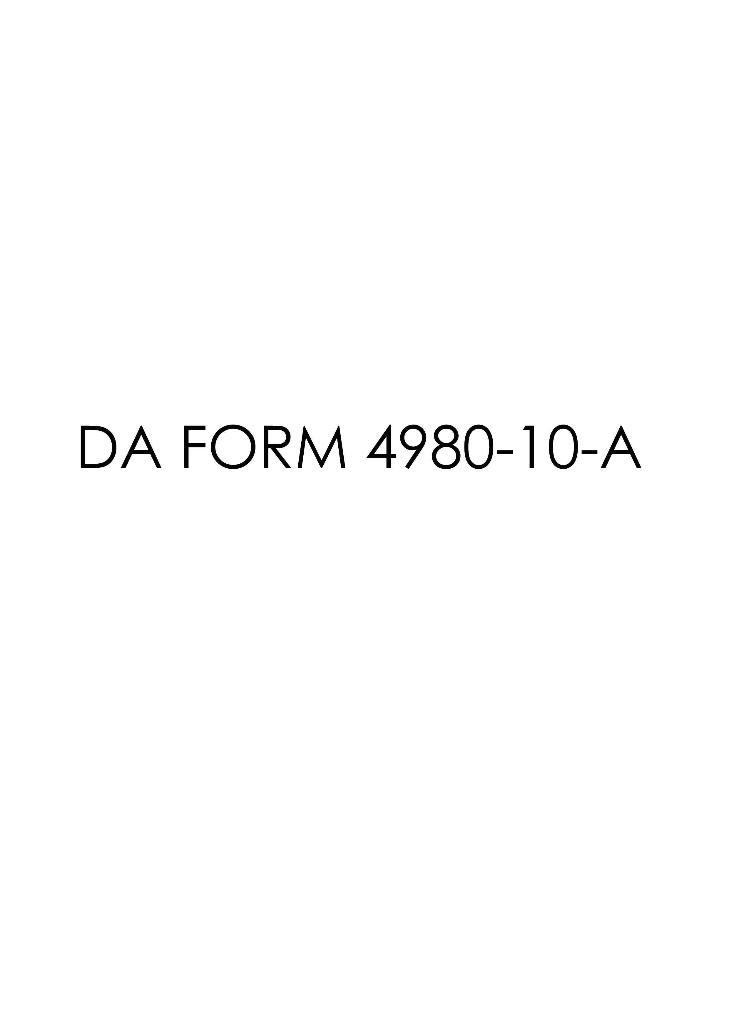 da Form 4980-10-A fillable