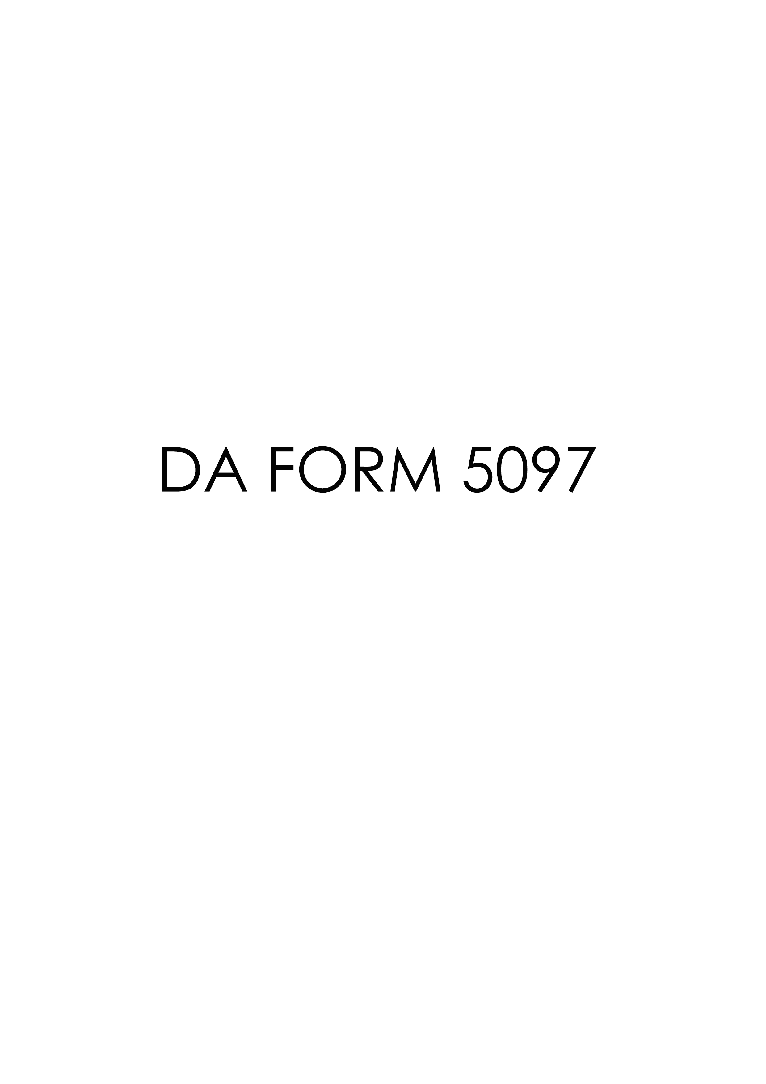 da Form 5097 fillable