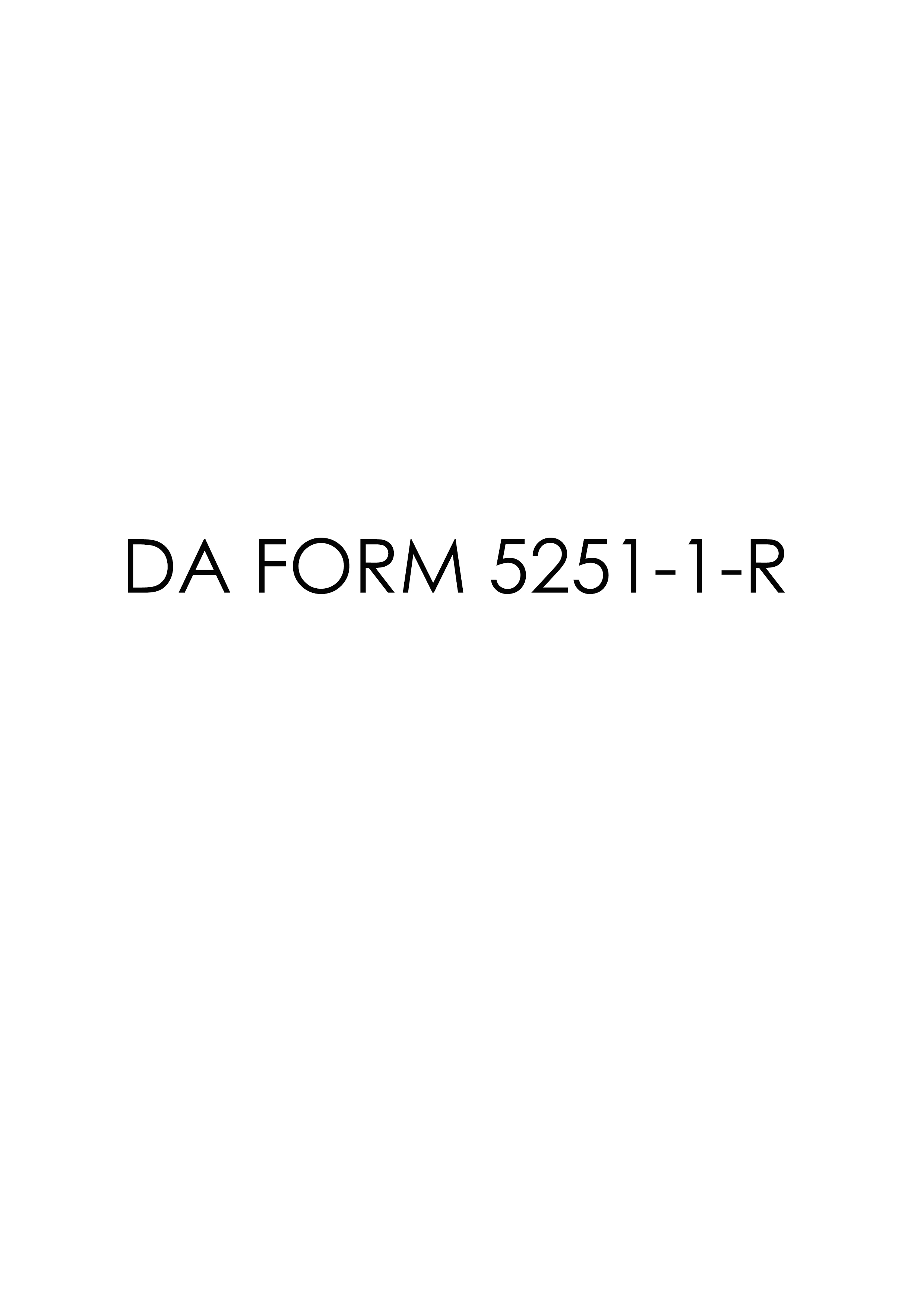 da Form 5251-1-R fillable