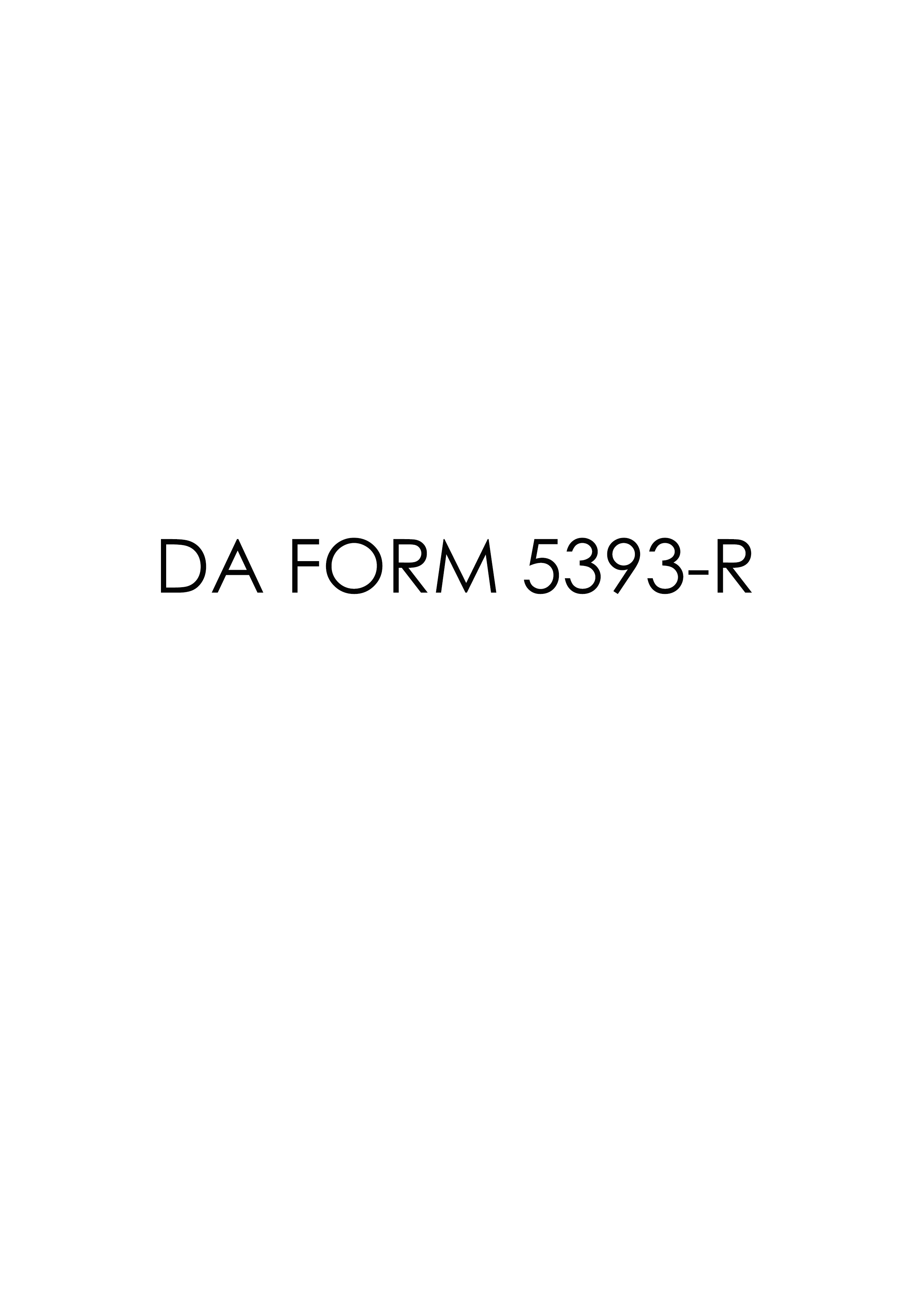 da Form 5393-R fillable