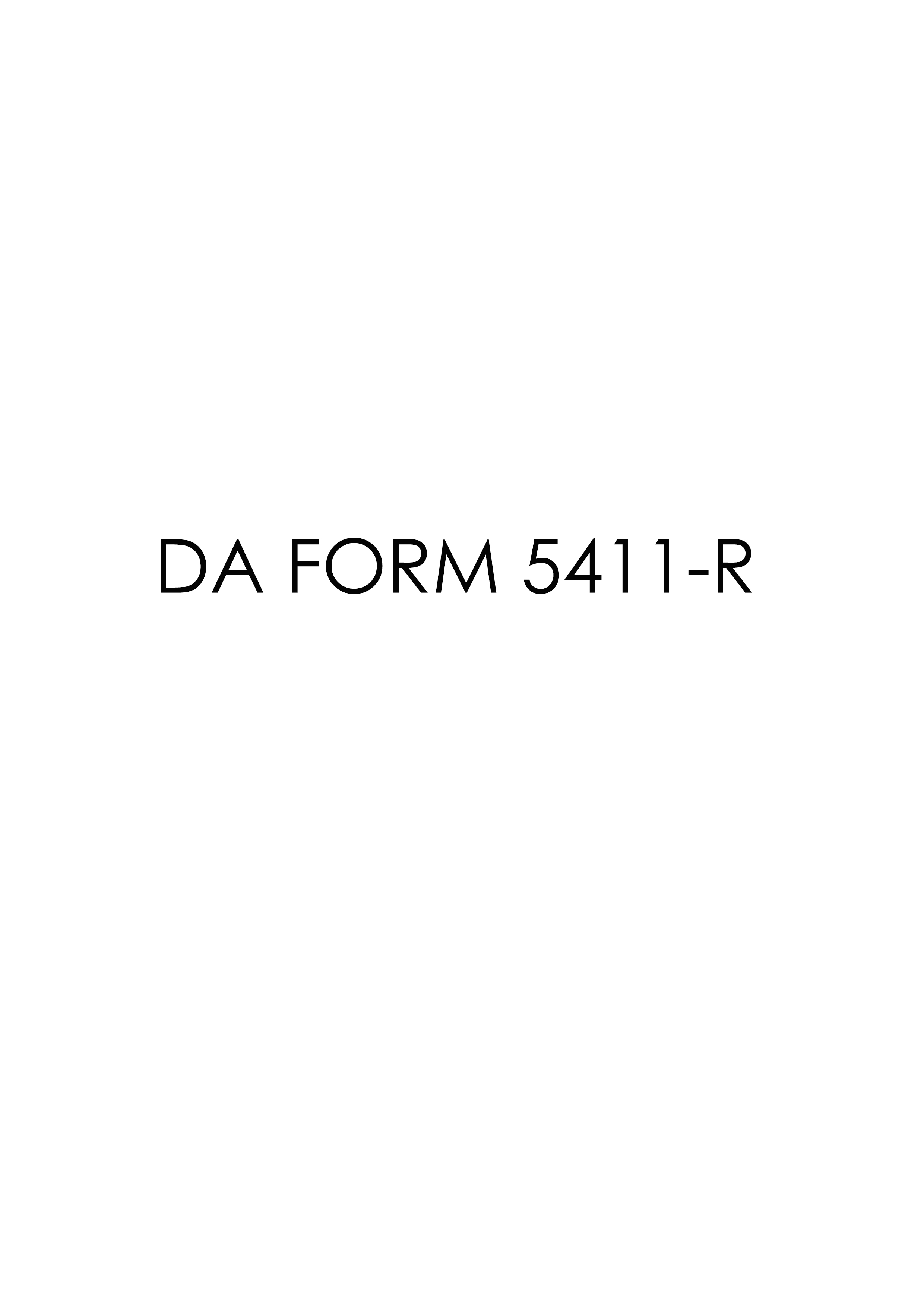 da Form 5411-R fillable