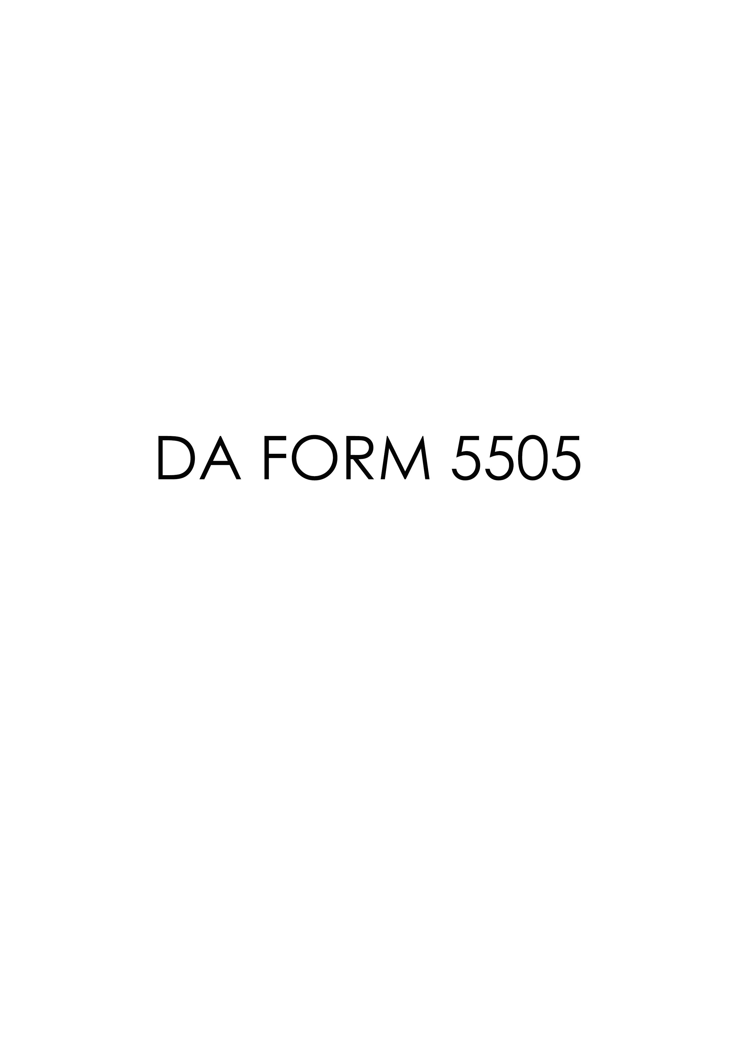 da Form 5505 fillable