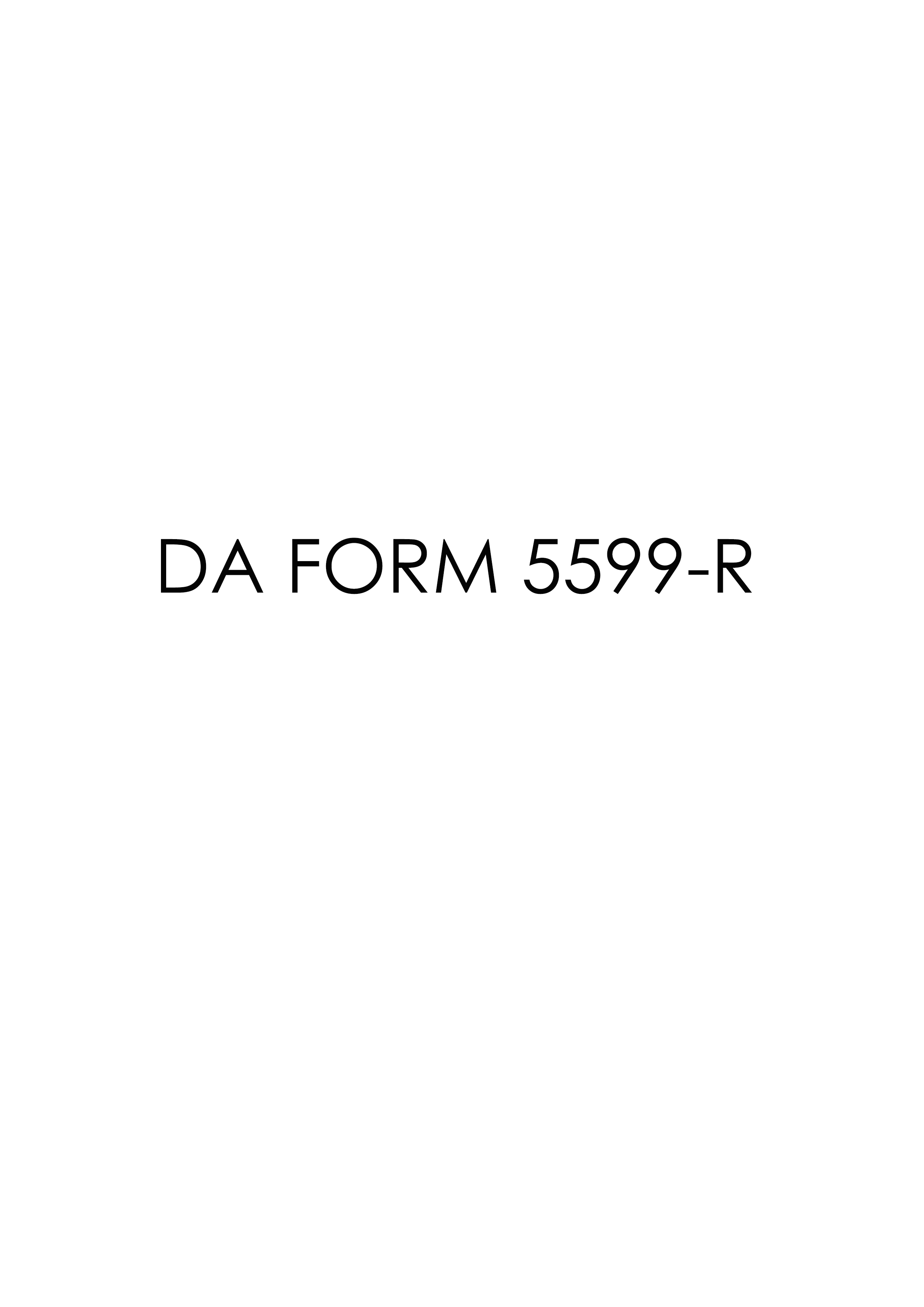 da Form 5599-R fillable