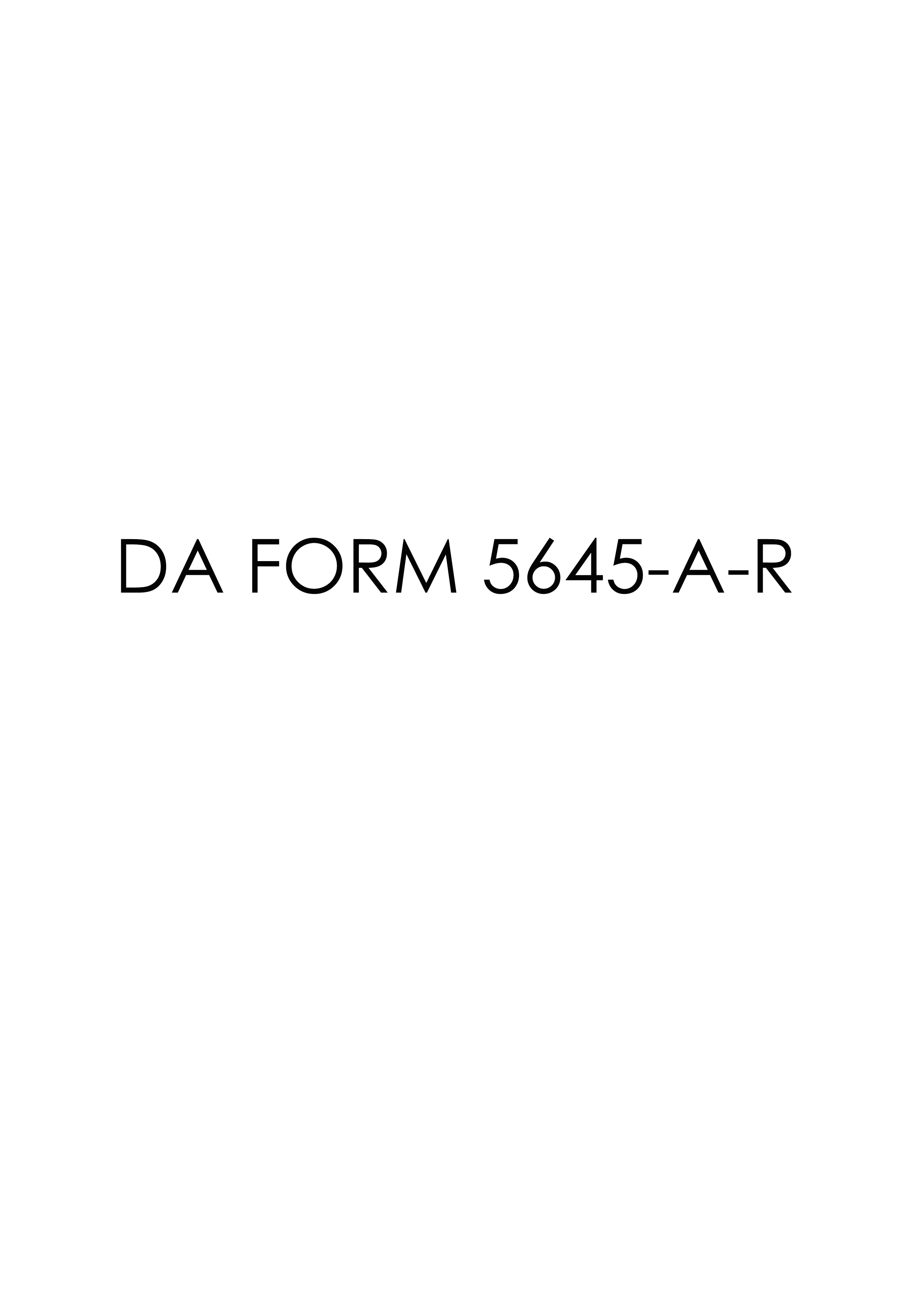 da Form 5645-A-R fillable