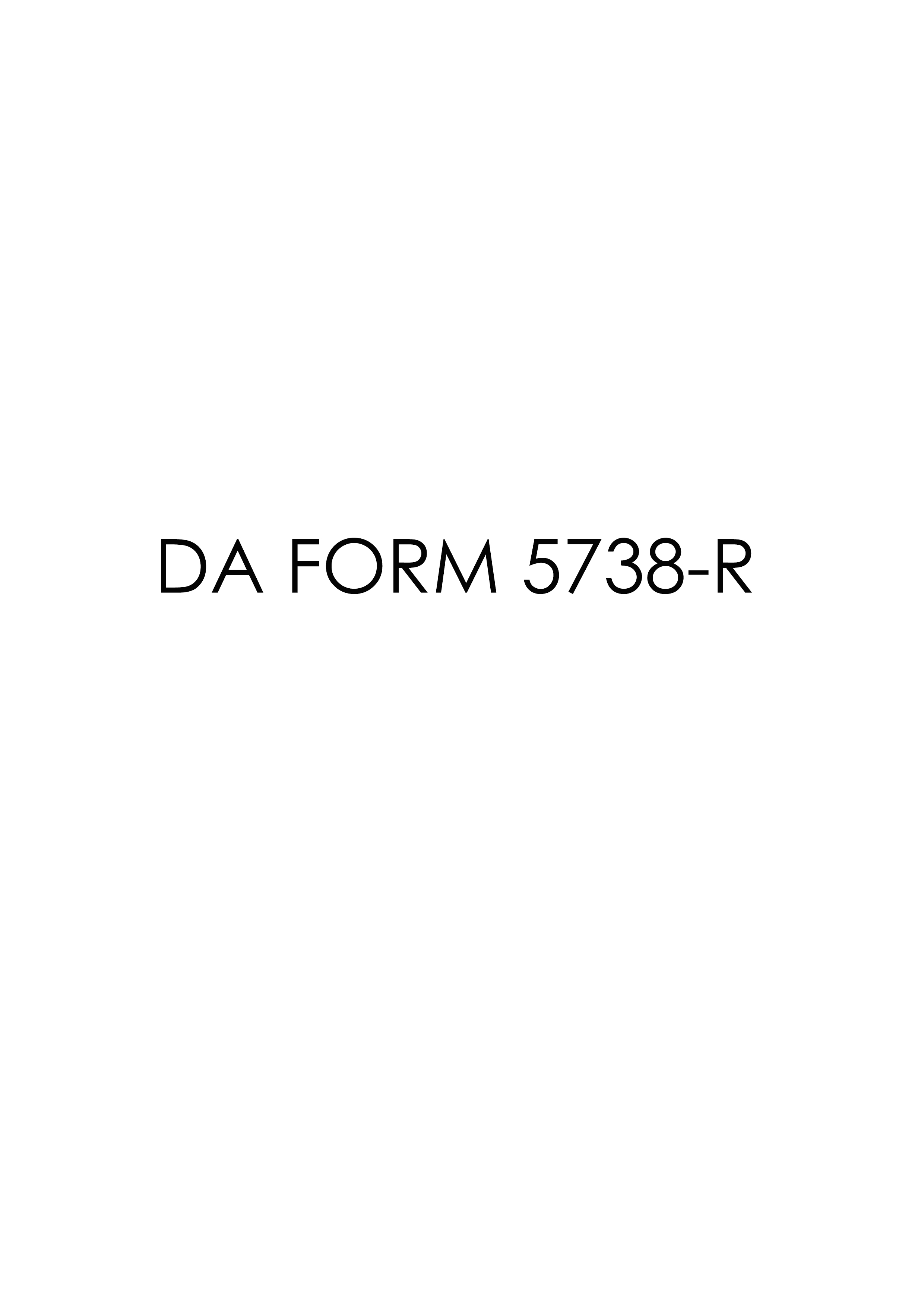 da Form 5738-R fillable