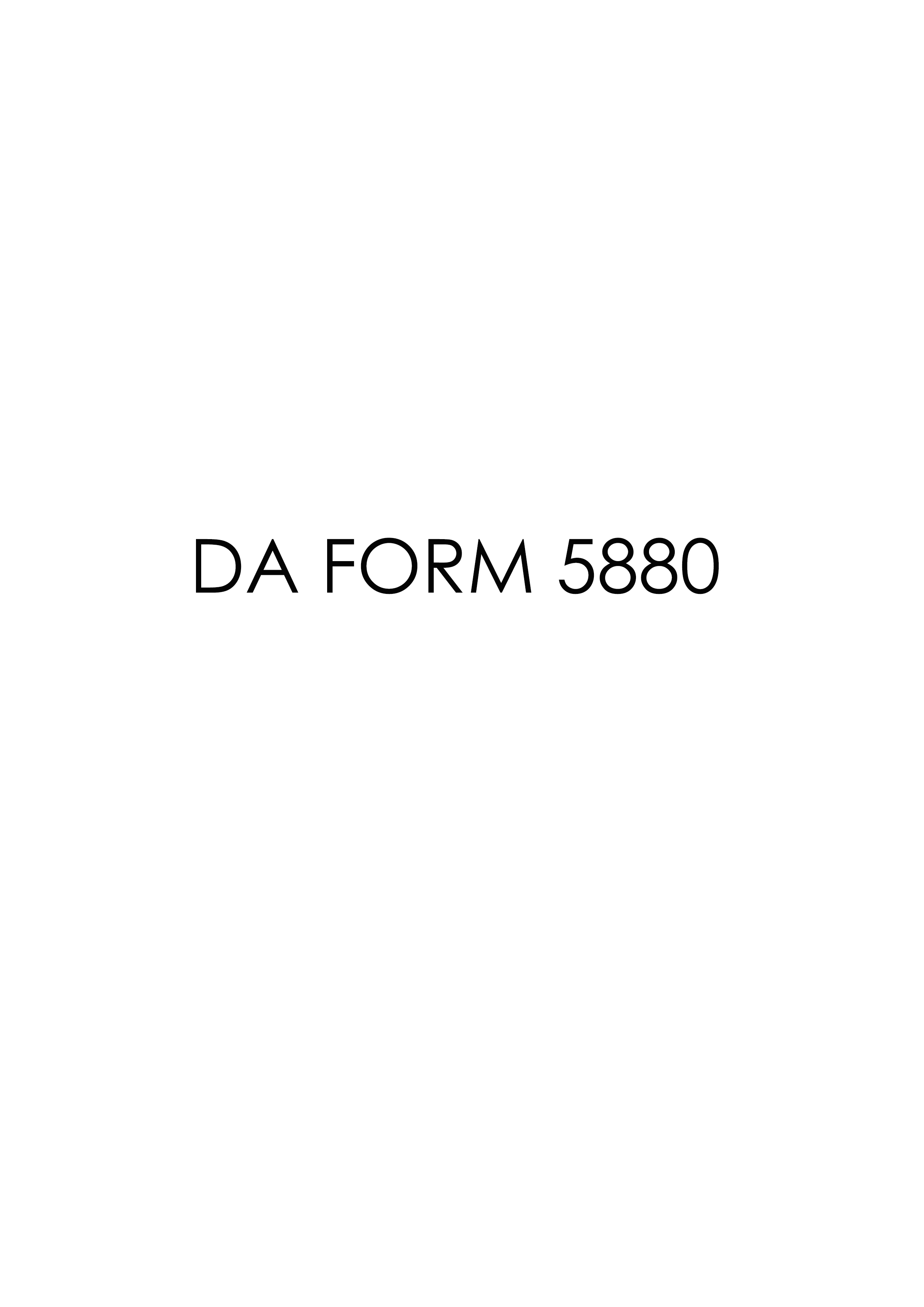 da Form 5880 fillable