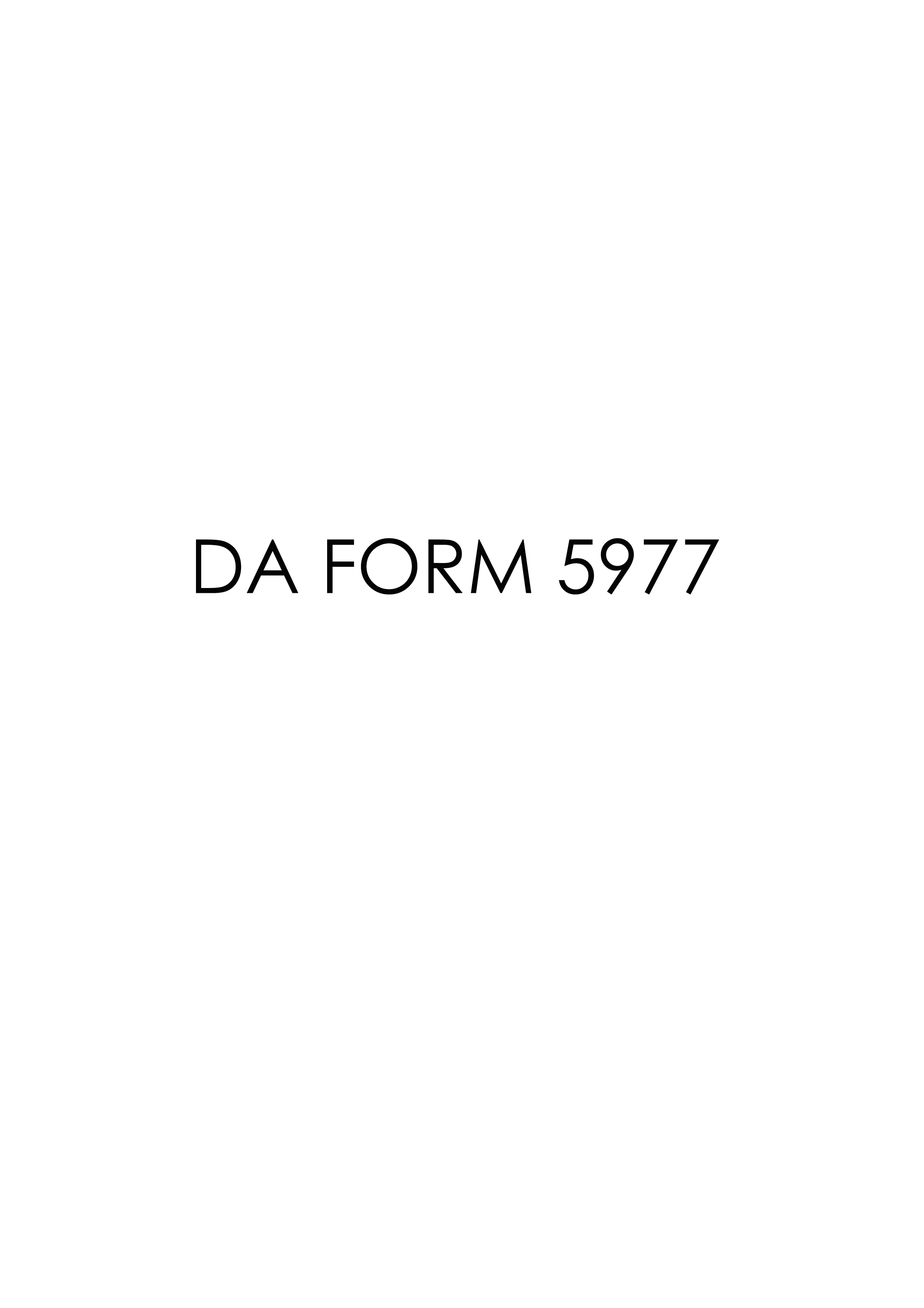 da Form 5977 fillable