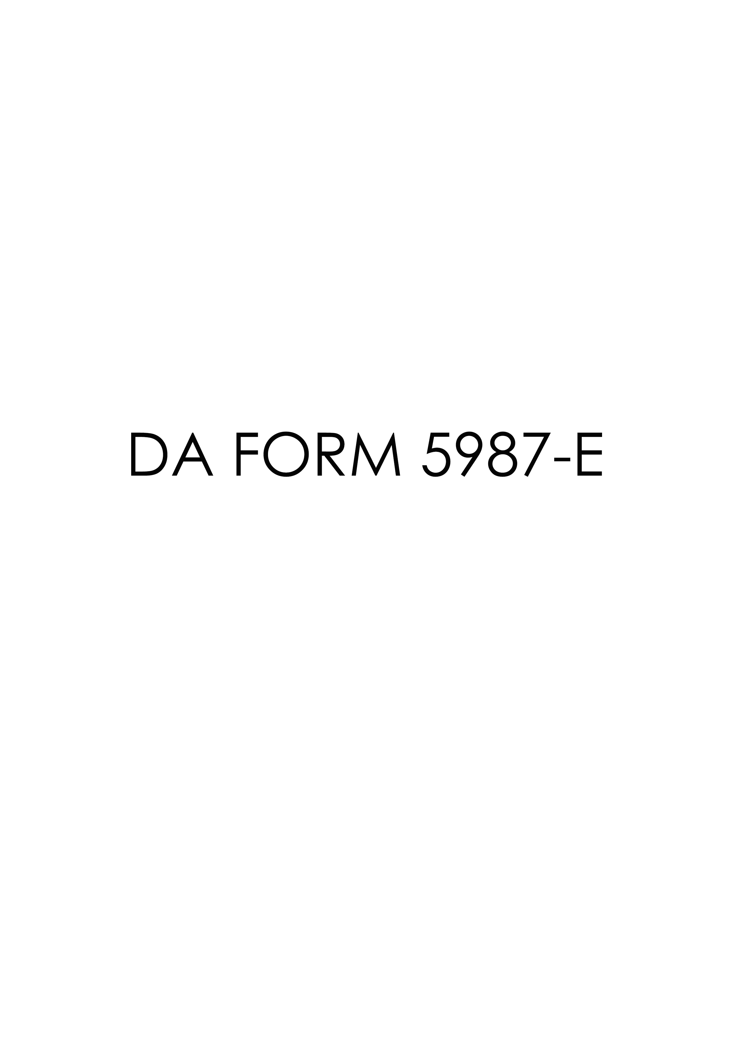 da Form 5987-E fillable