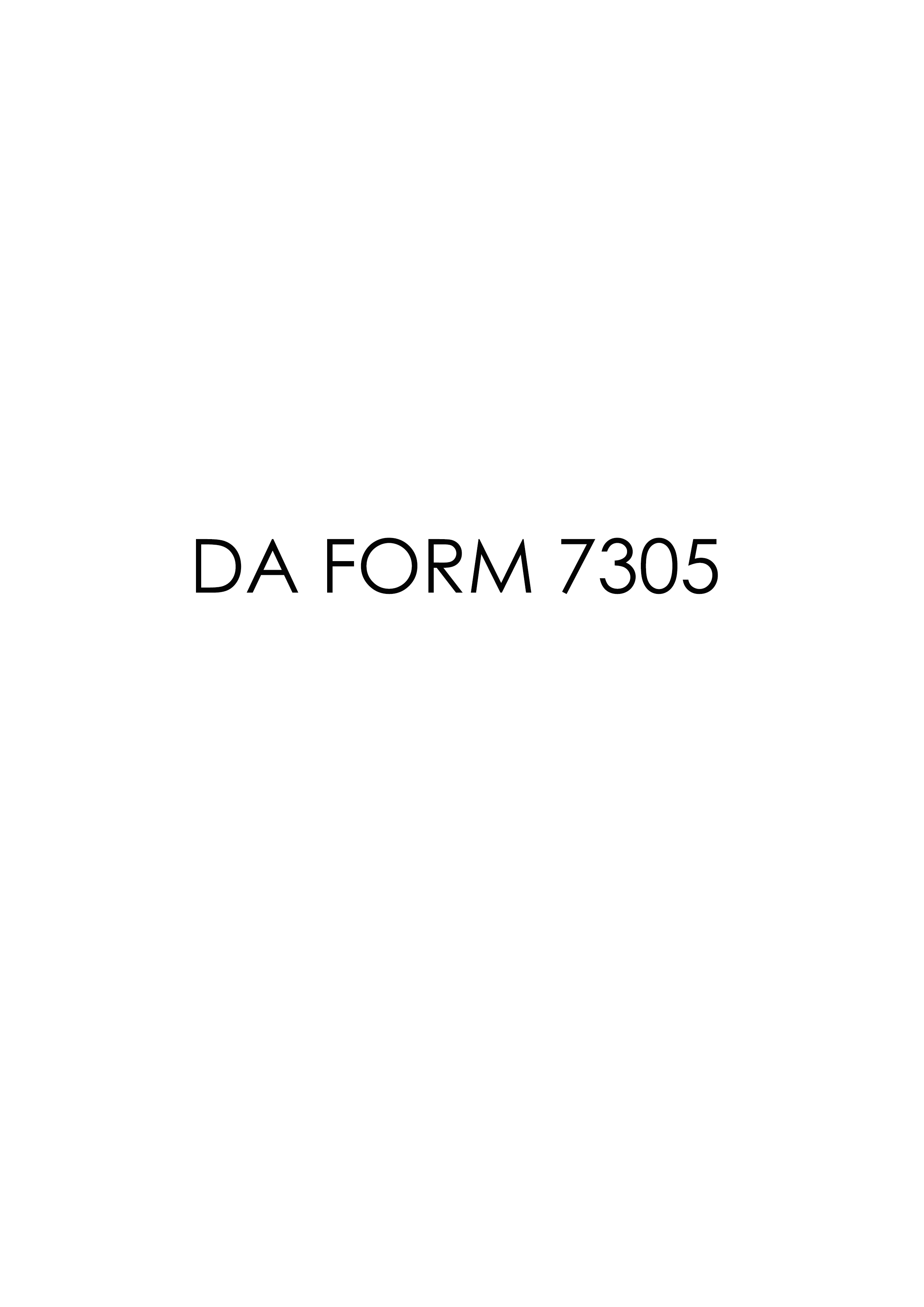 da Form 7305 fillable