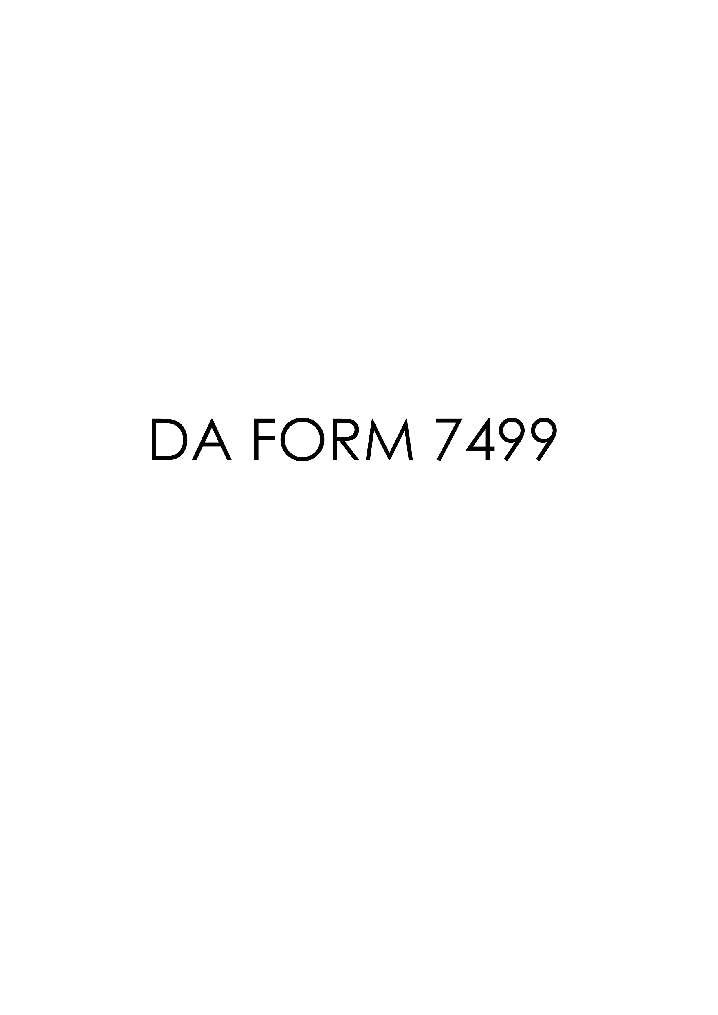 da Form 7499 fillable