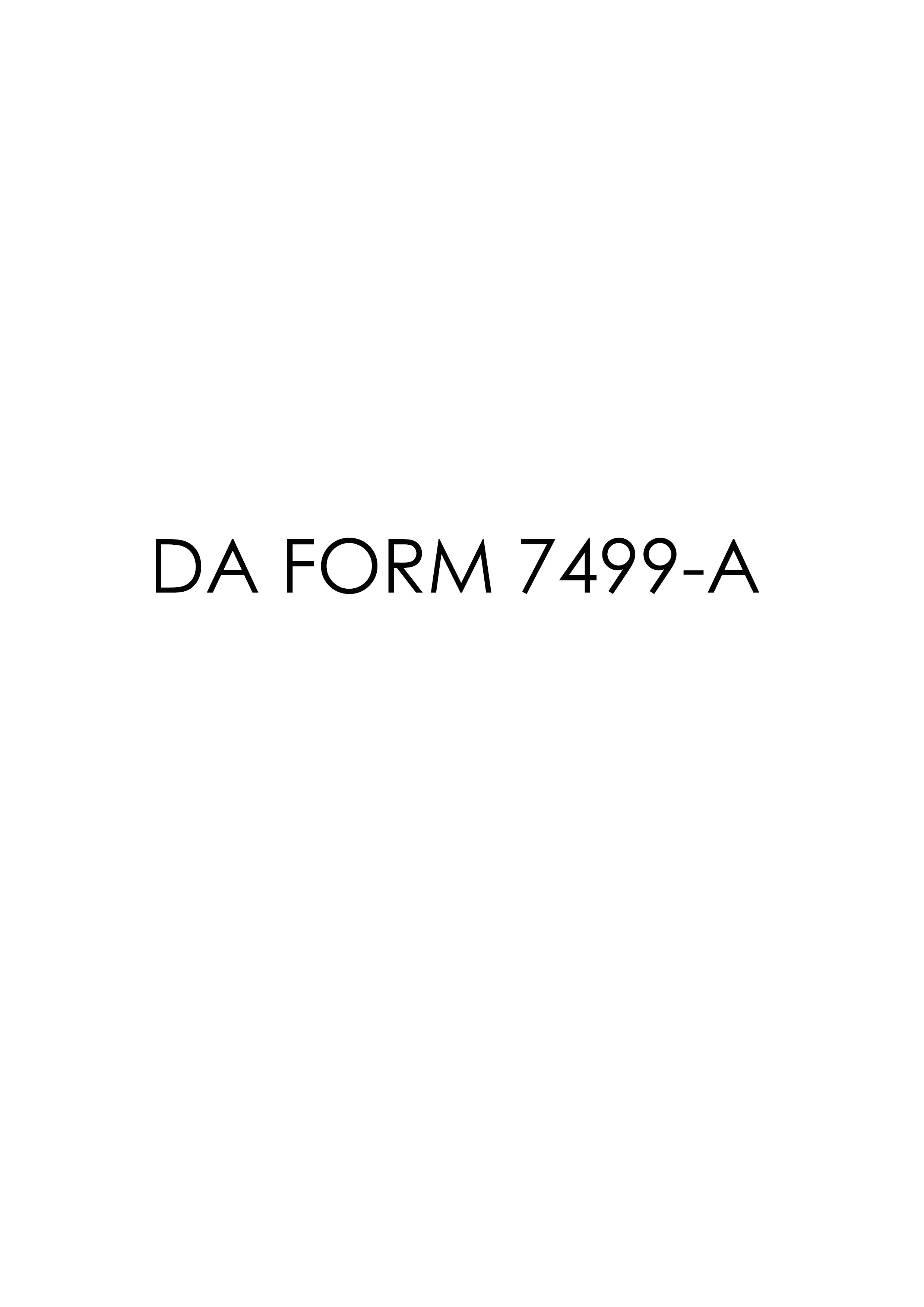 da Form 7499-A fillable