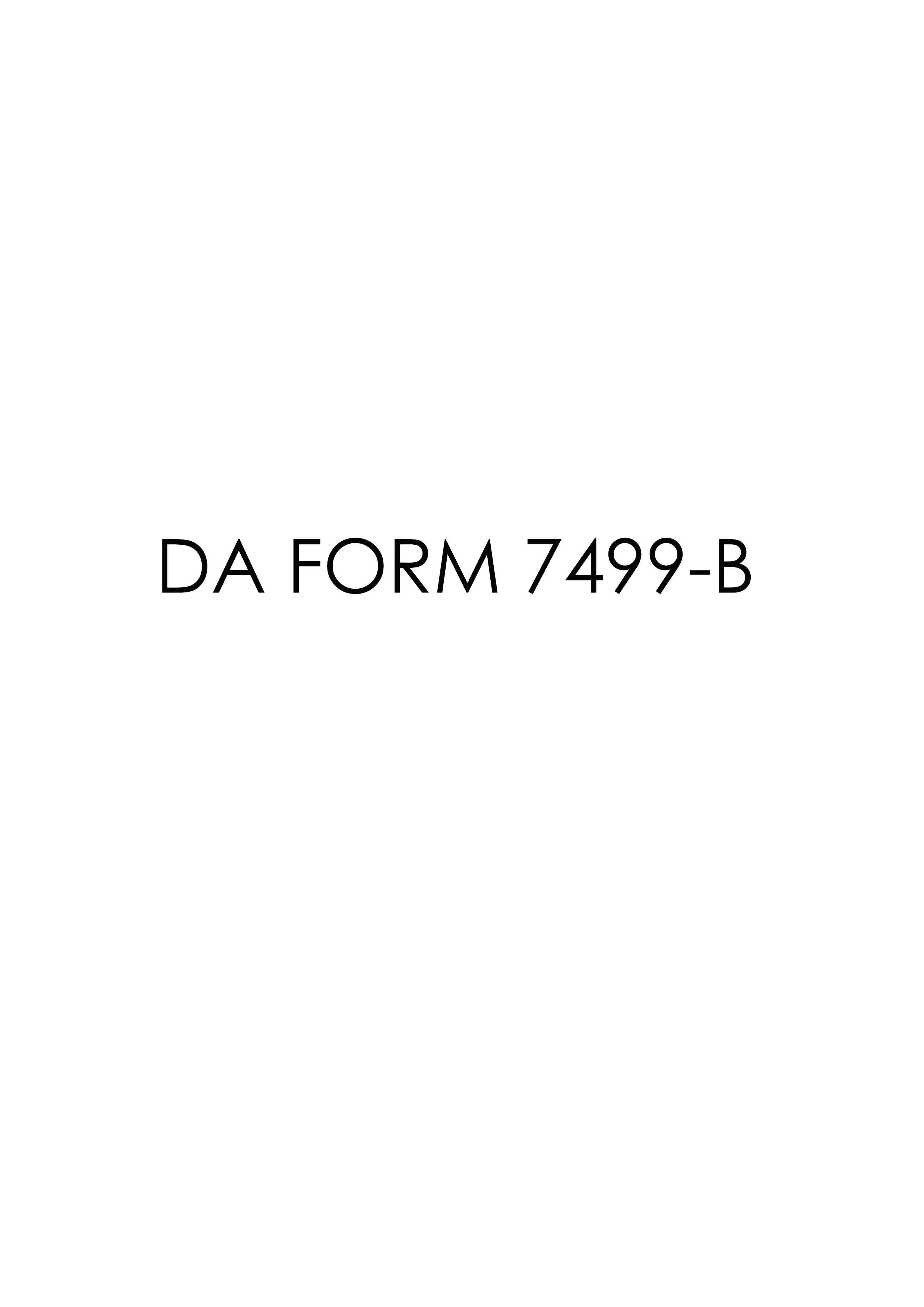 da Form 7499-B fillable