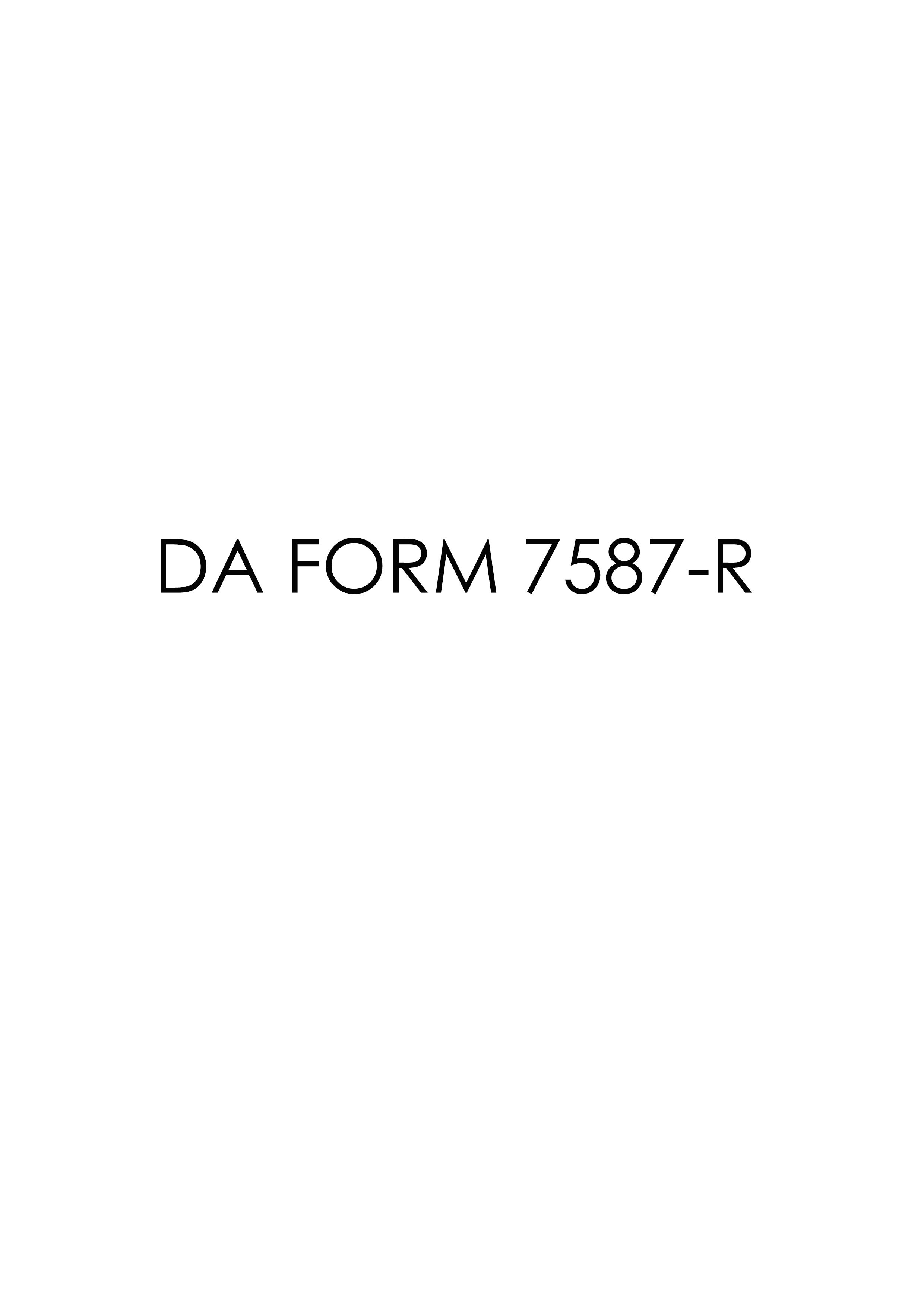 da Form 7587-R fillable