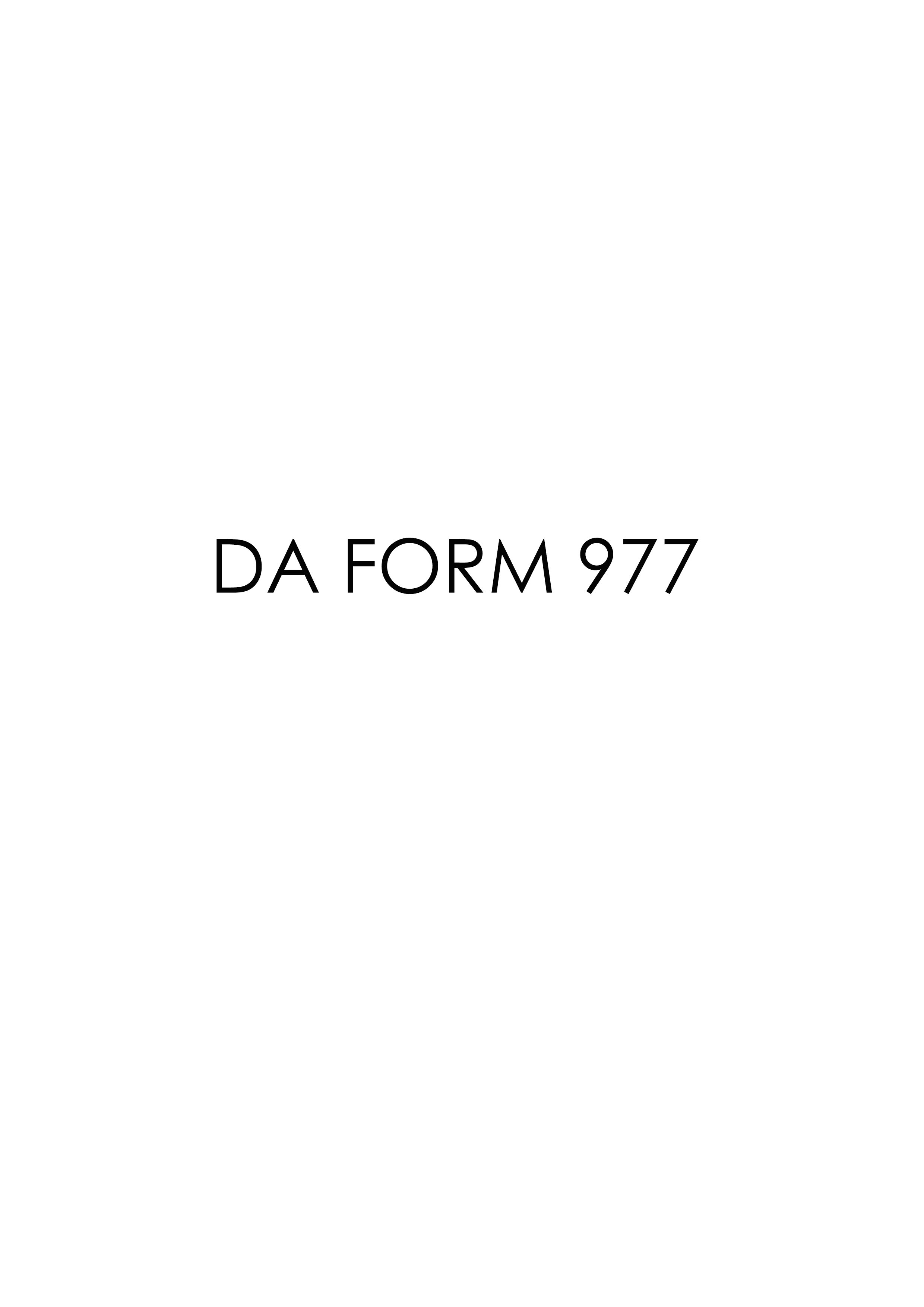 da Form 977 fillable