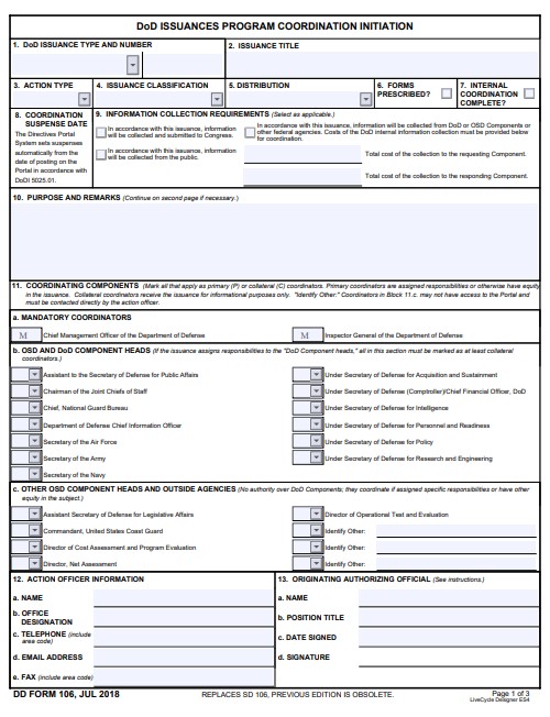 dd Form 106 fillable