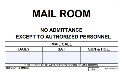 dd Form 1115 fillable