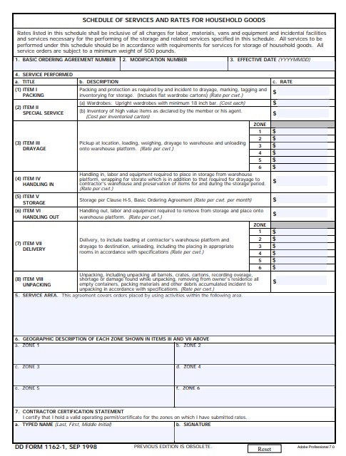 dd Form 1162-1 fillable