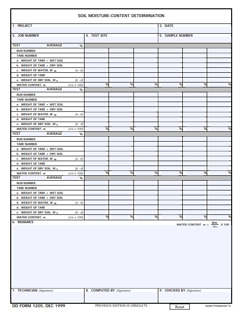 dd Form 1205 fillable