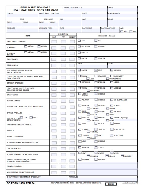 dd Form 1335 fillable