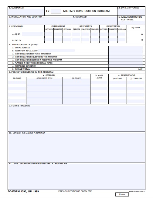 dd Form 1390 fillable