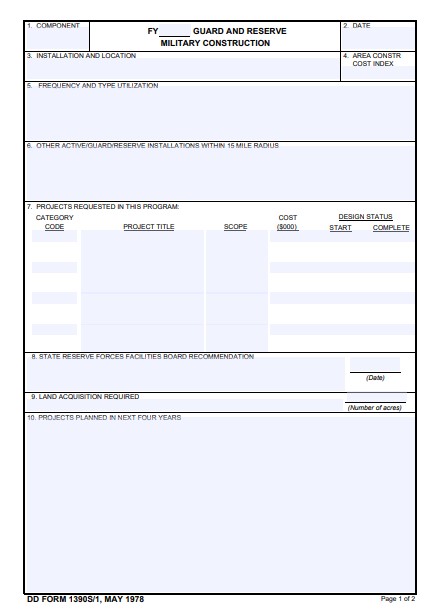 dd Form 1390S fillable